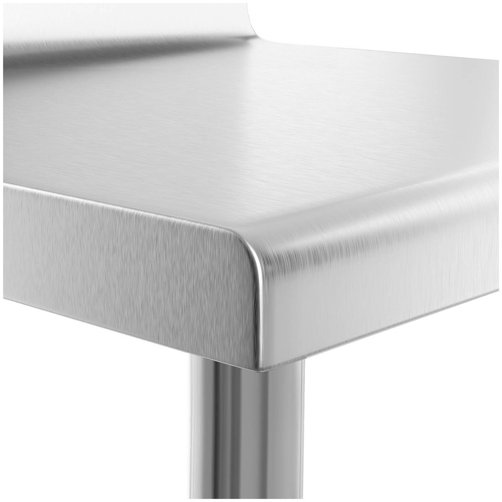 Royal Catering Arbeitstisch 80 x 60cm Edelstahltisch mit Aufkantung Edelstahl Zerlegetisch Gastro, verschiedene Größen – Bild 3 von 5