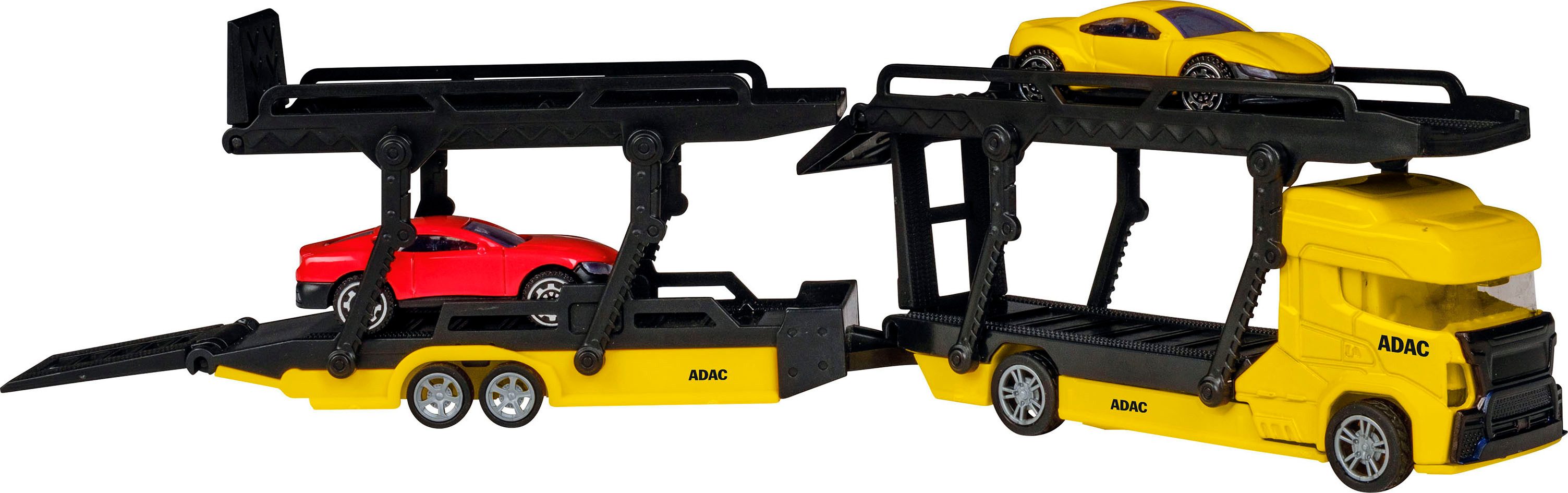 Happy People Spielzeug-Transporter ADAC Die Cast Transporter, inkluisve 2 Farhzeuge