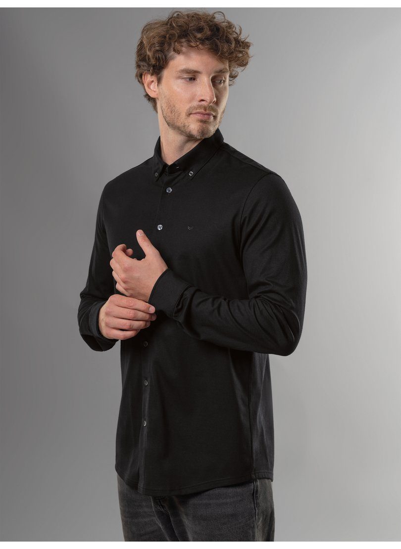 Trigema Poloshirt TRIGEMA Business-Hemd aus DELUXE-Single-Jersey (1-tlg)