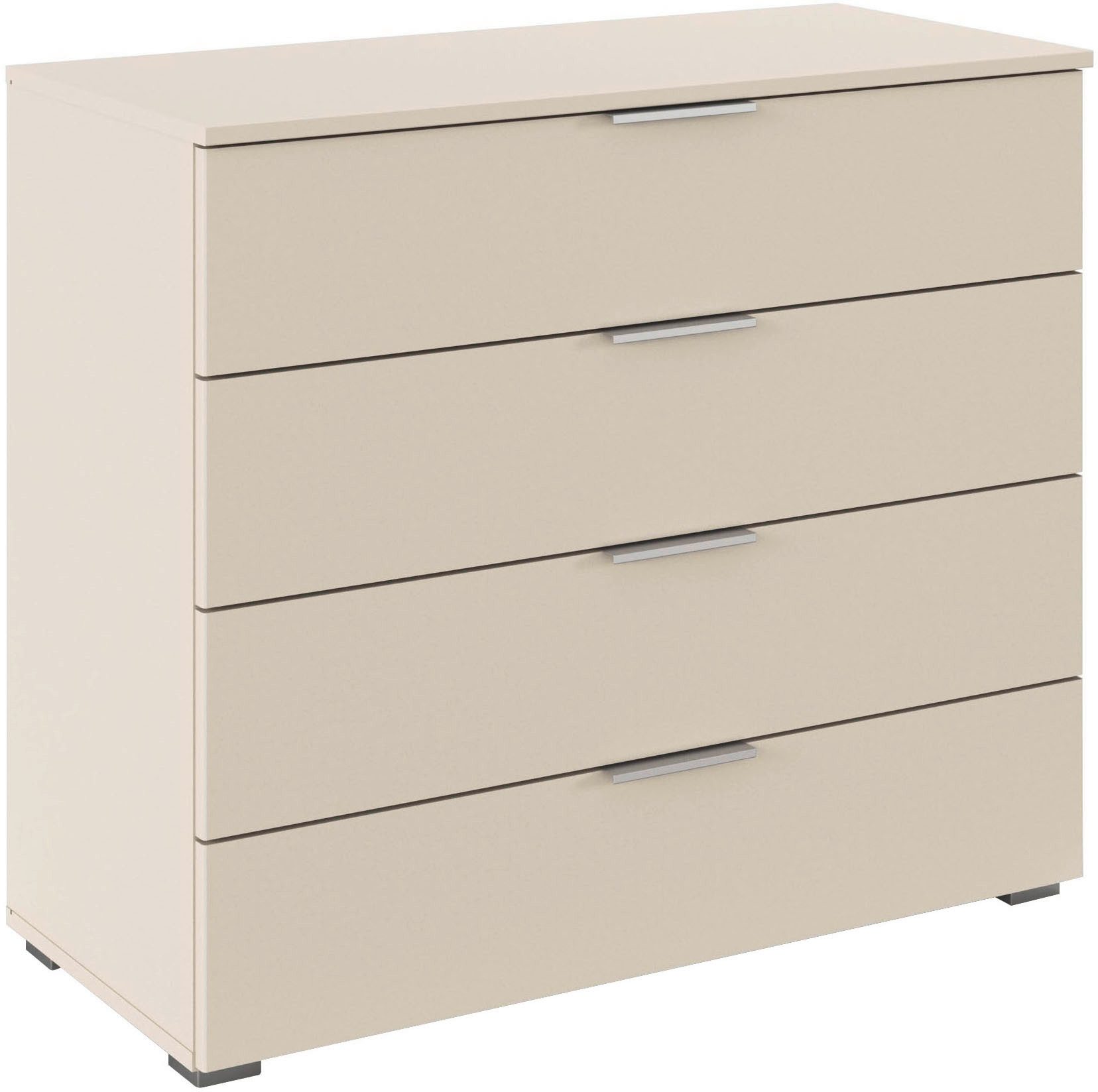 OTTO home Schubkastenkommode Sideboard Schubladenkommode AGORDO mit Dekor- oder Hochglanzfront (in zwei Griff-Farben, Breite 80 cm), vier große und geräumige Schubladen mit viel Stauraum MADE IN GERMANY