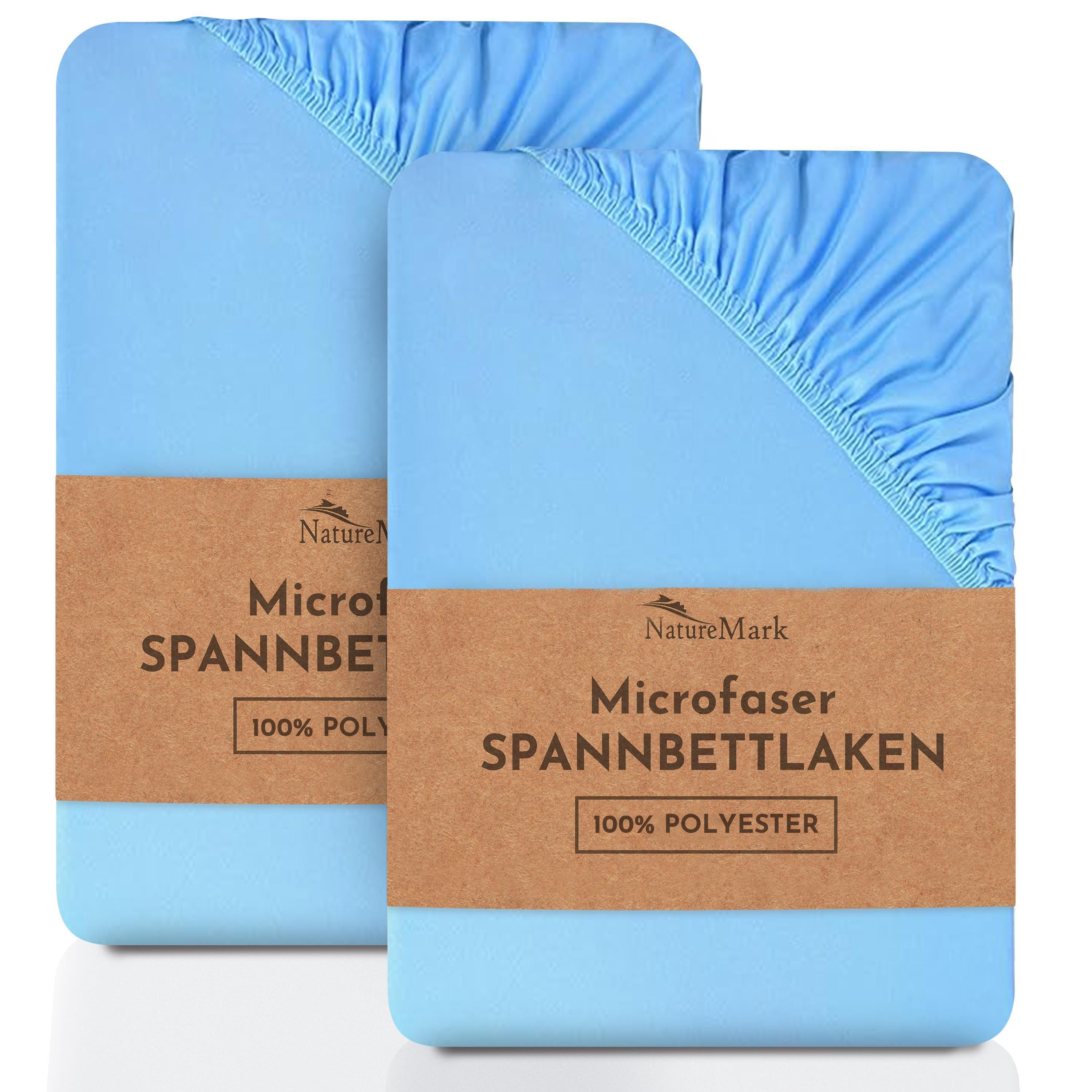 NatureMark Spannbettlaken Mikrofaser Spannbetttuch, Polyester, Gummizug: ru günstig online kaufen