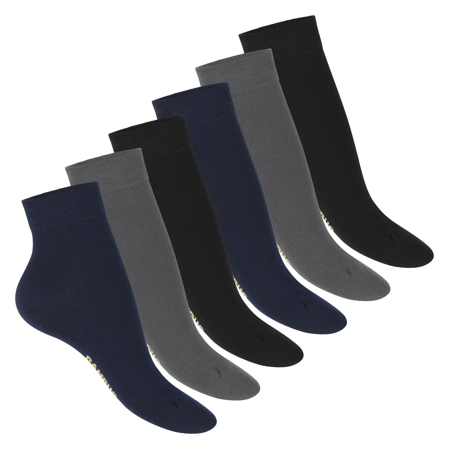 Footstar Kurzsocken Damen Bambus Kurzschaft Socken (6 Paar), nachhaltige Viskose Mix