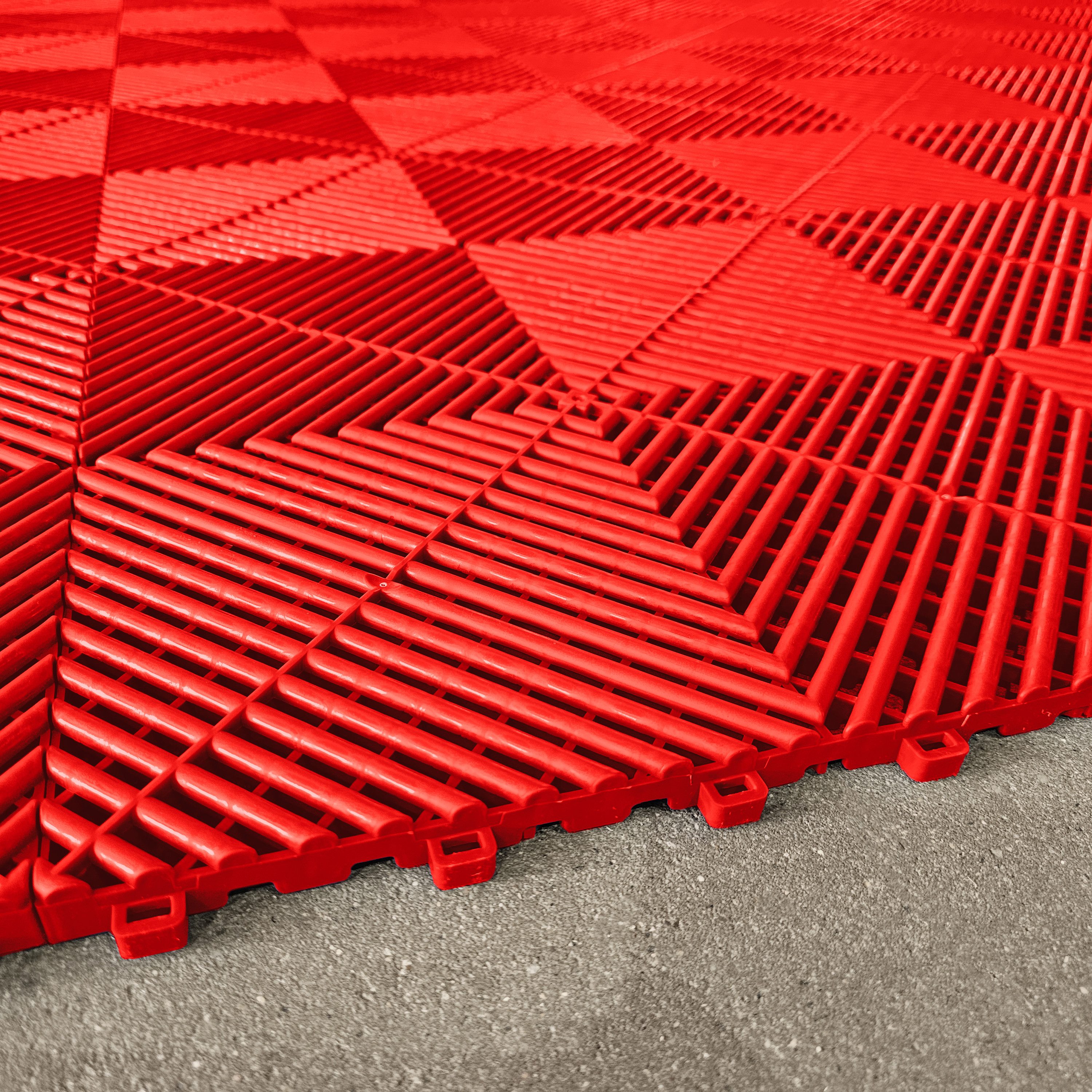 Tenzo-R Bodenfliese Performance Garagenboden Floor Rot 40x40cm, rot