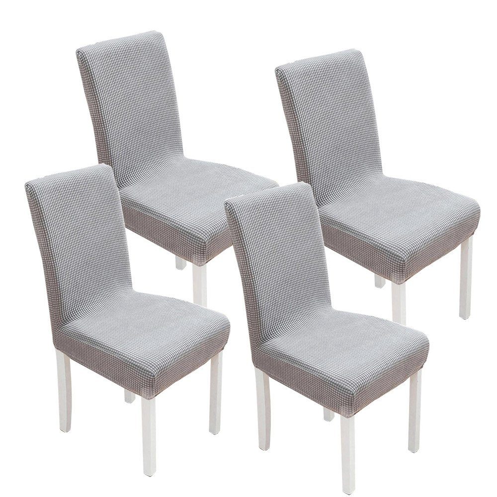 Sitzflächenhusse Universal Stuhlbezug Stretch Stuhl hussen Hochwertiger Stretchstoff, MULISOFT, Stretch-Stuhlhussen, abnehmbar, waschbar,4er-set