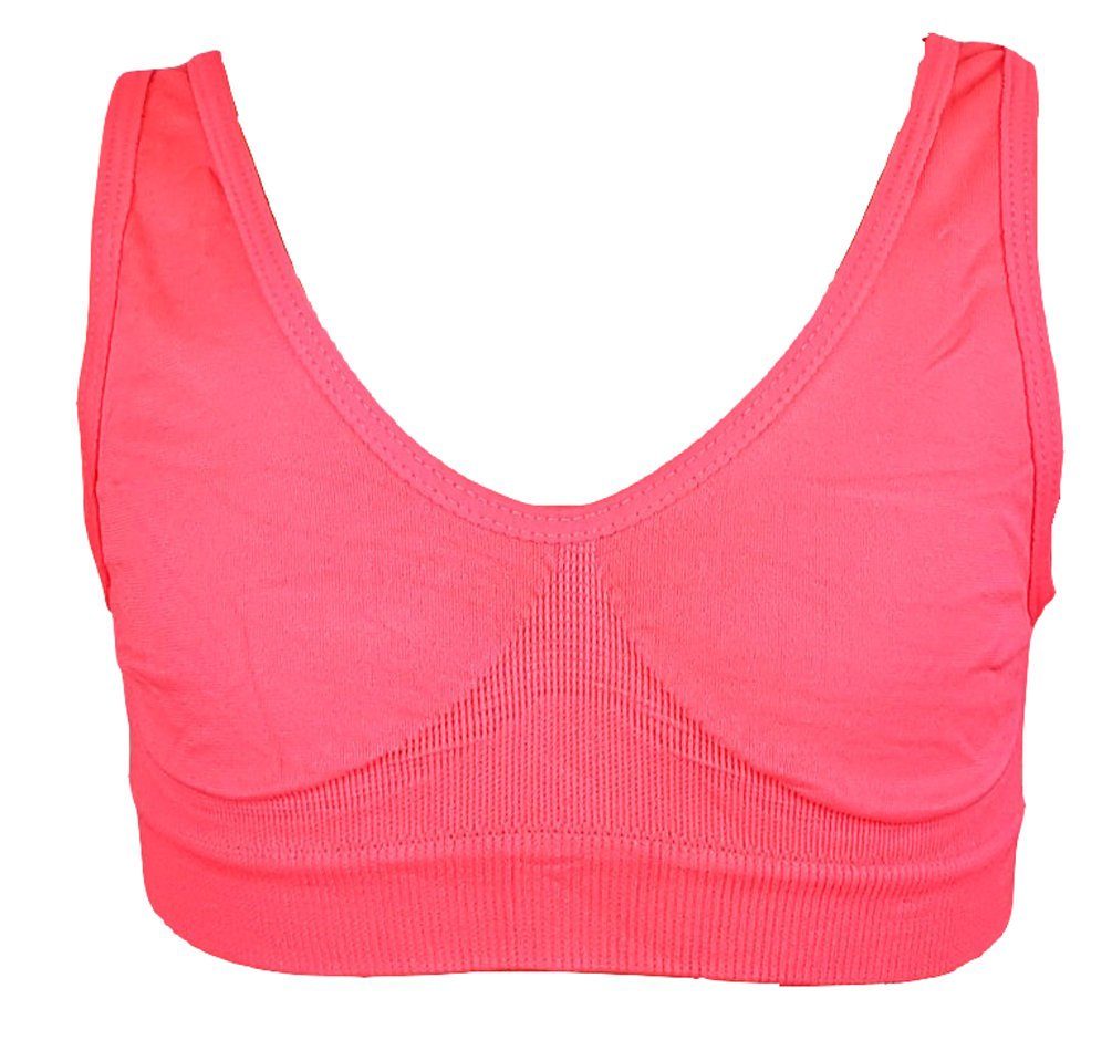 Girls Fashion Bustier 4 St. Mädchen Bustiers, Top, MB2107 Pink/Gelb/Blau/Orange