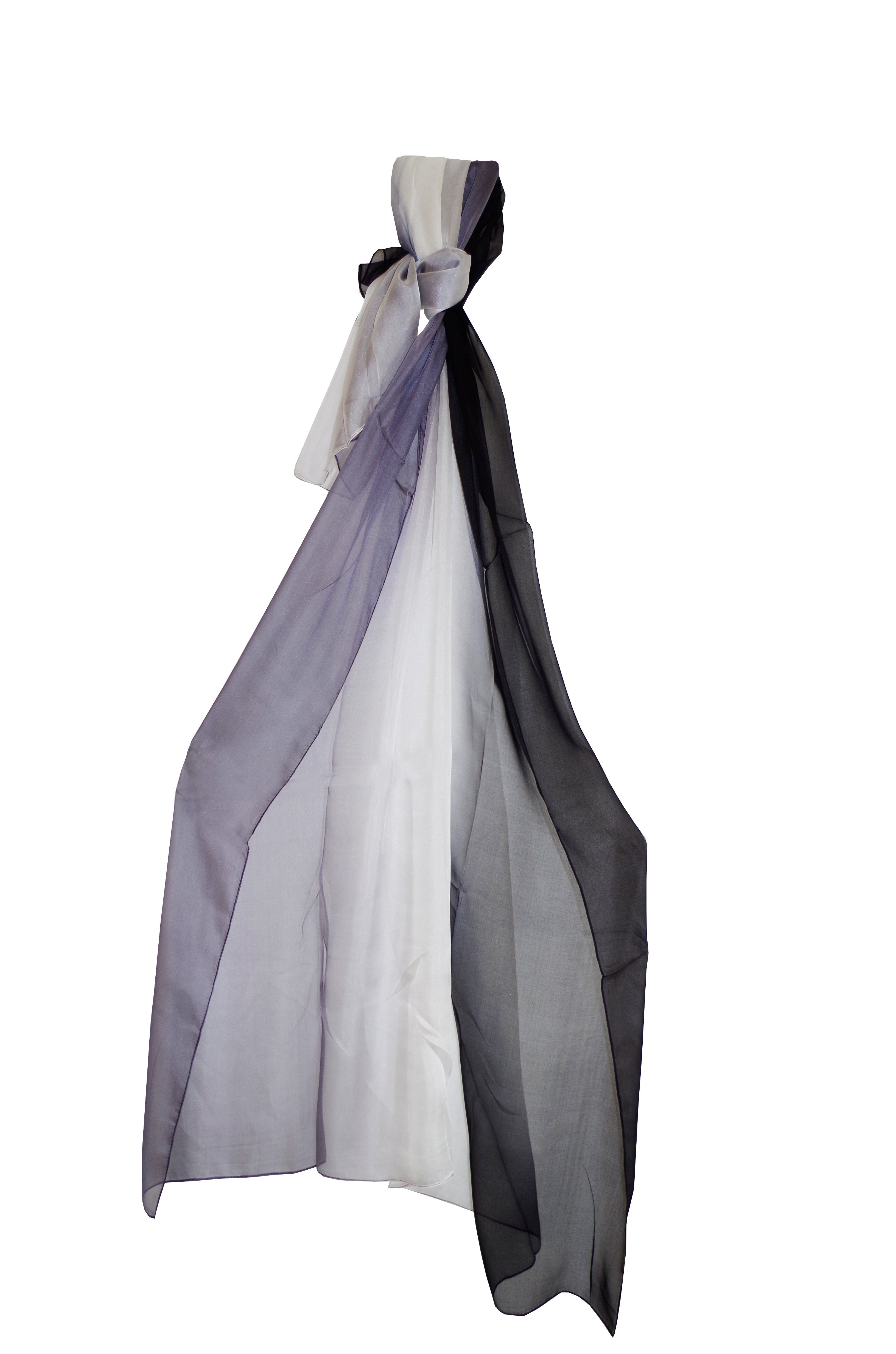 Posh Gear Seidenschal Seiden Schal Chiffon Tri-Color aus 100% Seide