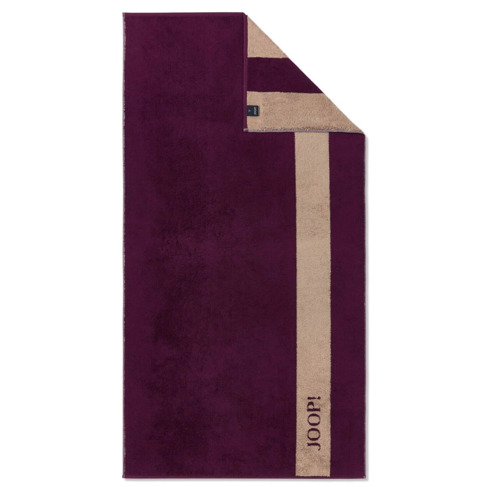 JOOP! Handtuch Duschtuch Infinity Plum 1678 83, Walkfrottier (1-St), Streifen, Frottee