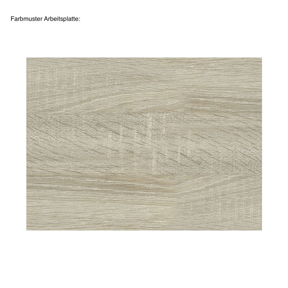 Feldmann-Wohnen Küchenzeile Bonn, (Schubladen mit Teilauszug und Selbsteinzug (Blum Metabox), 204x124x204cm weiß / weiß matt, mit Arbeitsplatte & Abschlussrahmen