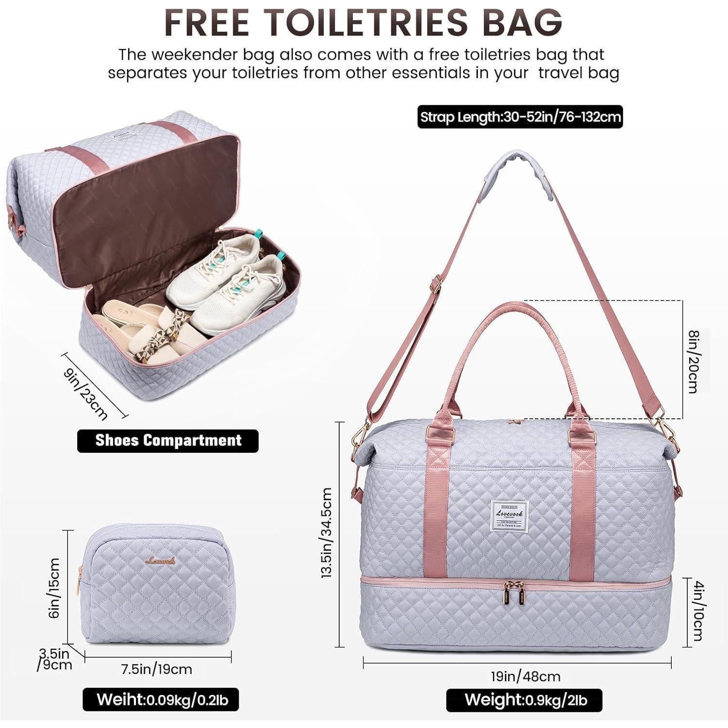 LuxusKollektion Reisetasche Reisetasche Sporttasche Damen Groß Weekender Travel Duffle Bag