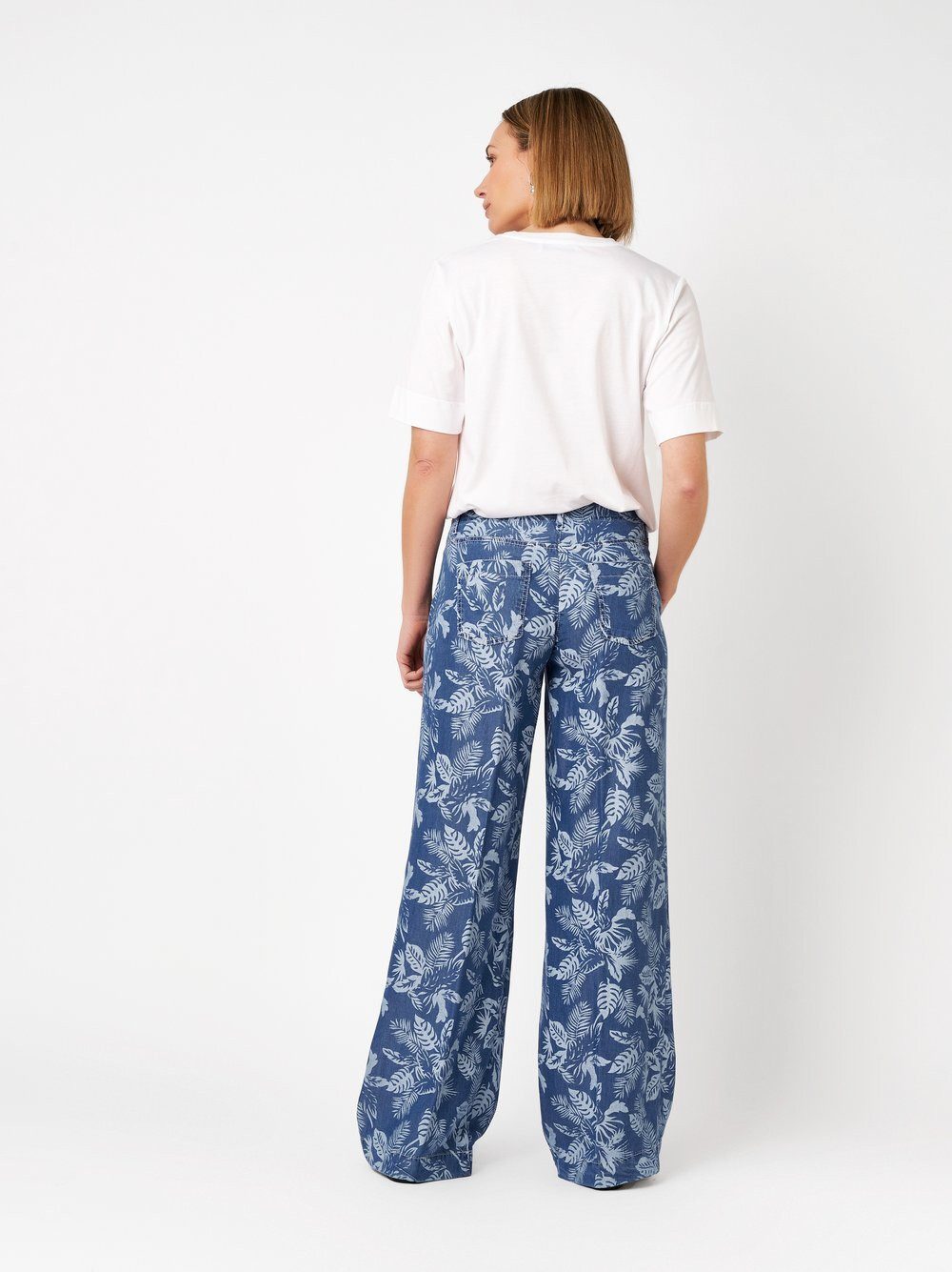 TONI Palazzohose Liv Wide mit tropischem Print