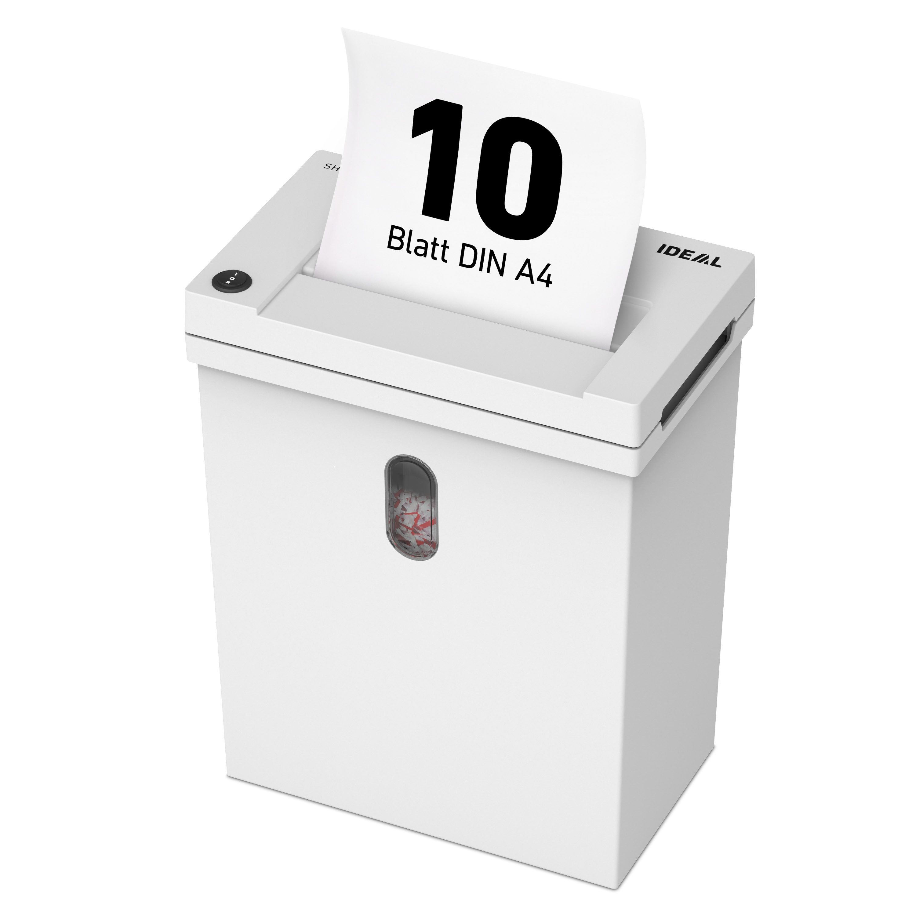IDEAL Aktenvernichter IDEAL Shredcat 8100 CC, 5 x 30 mm Partikelschnitt, Sicherheitsstufe P-4, bis 12 Blatt, 20 l Auffangvolumen, DSGVO-konform