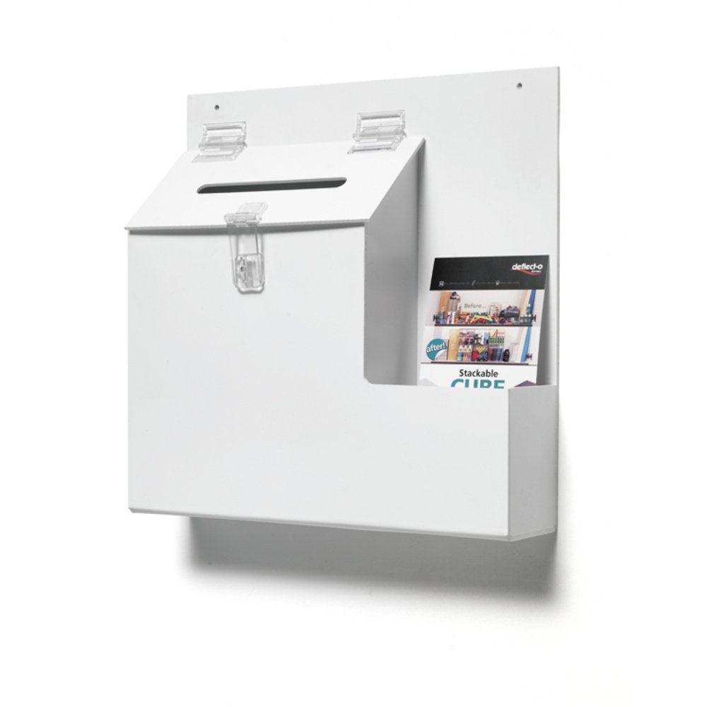 Deflecto Aufbewahrungsbox Deflecto Aktionsbox mit Einwurf, Schloss Weiß (B günstig online kaufen