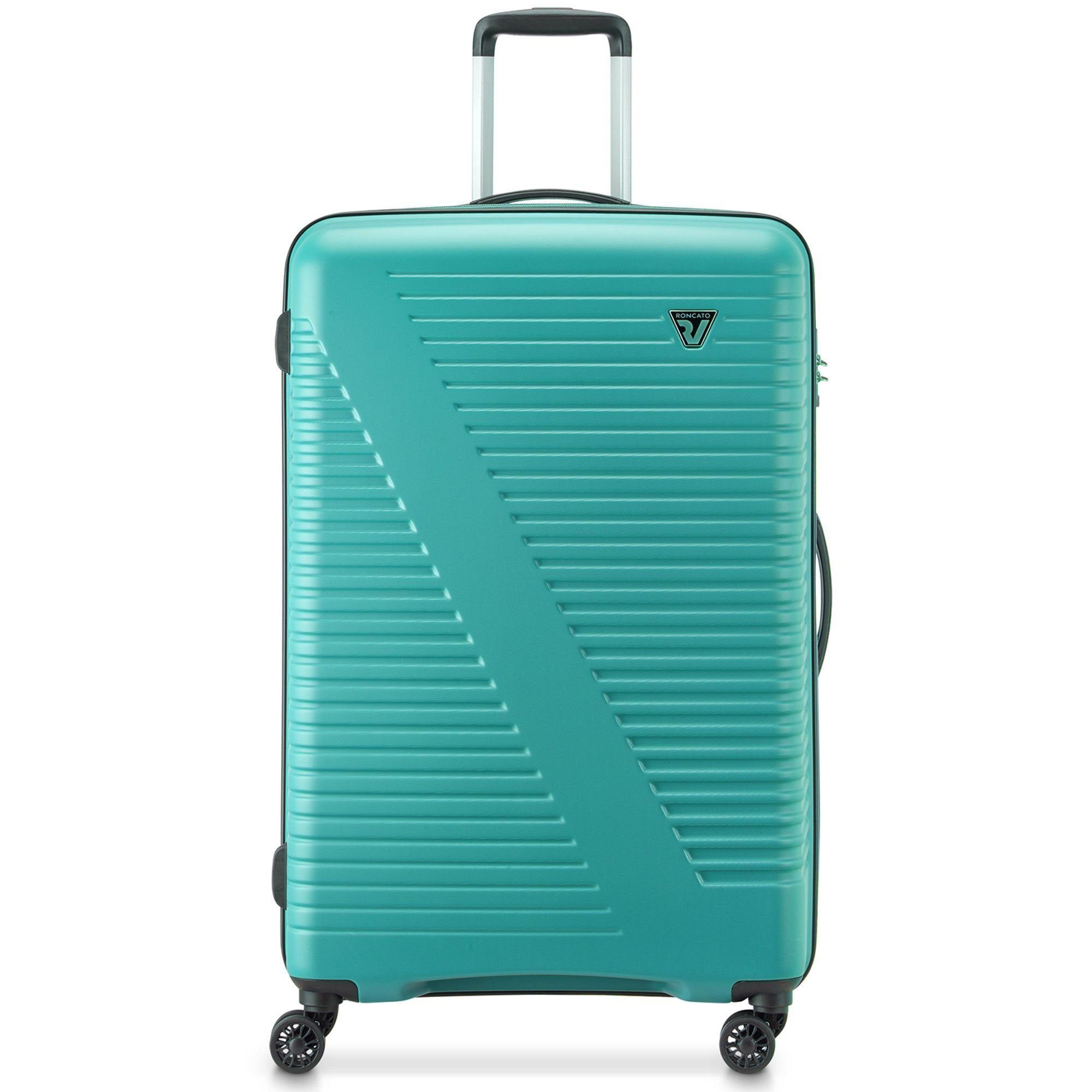 RONCATO Hartschalen-Trolley Sunlite, 4 Rollen, ABS blu tiffany