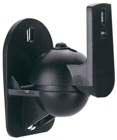 Schwaiger TVB100 011 Lautsprecher-Wandhalterung, (neigbar, drehbar, bis 3,5kg, verstellbarer Schraubsockel, schwarz)