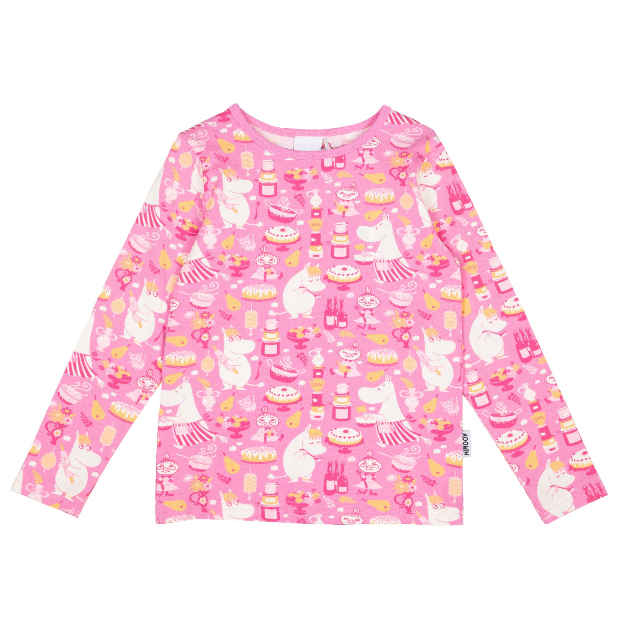 Moomin by Martinex Langarmshirt Moomin by Martinex Langarmshirt Rosa mit Moomin Gebäck Baker Print