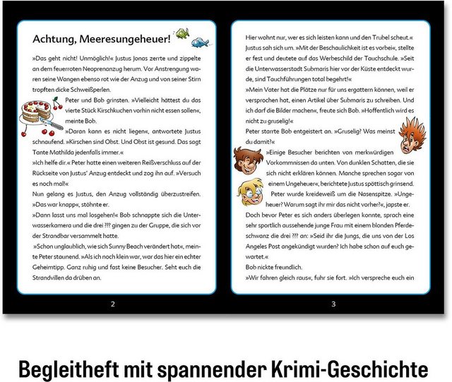 Image of Kosmos Die drei Fragezeichen Kids Krimi-Puzzle "Achtung, Meeresungeheuer", 150 Teile