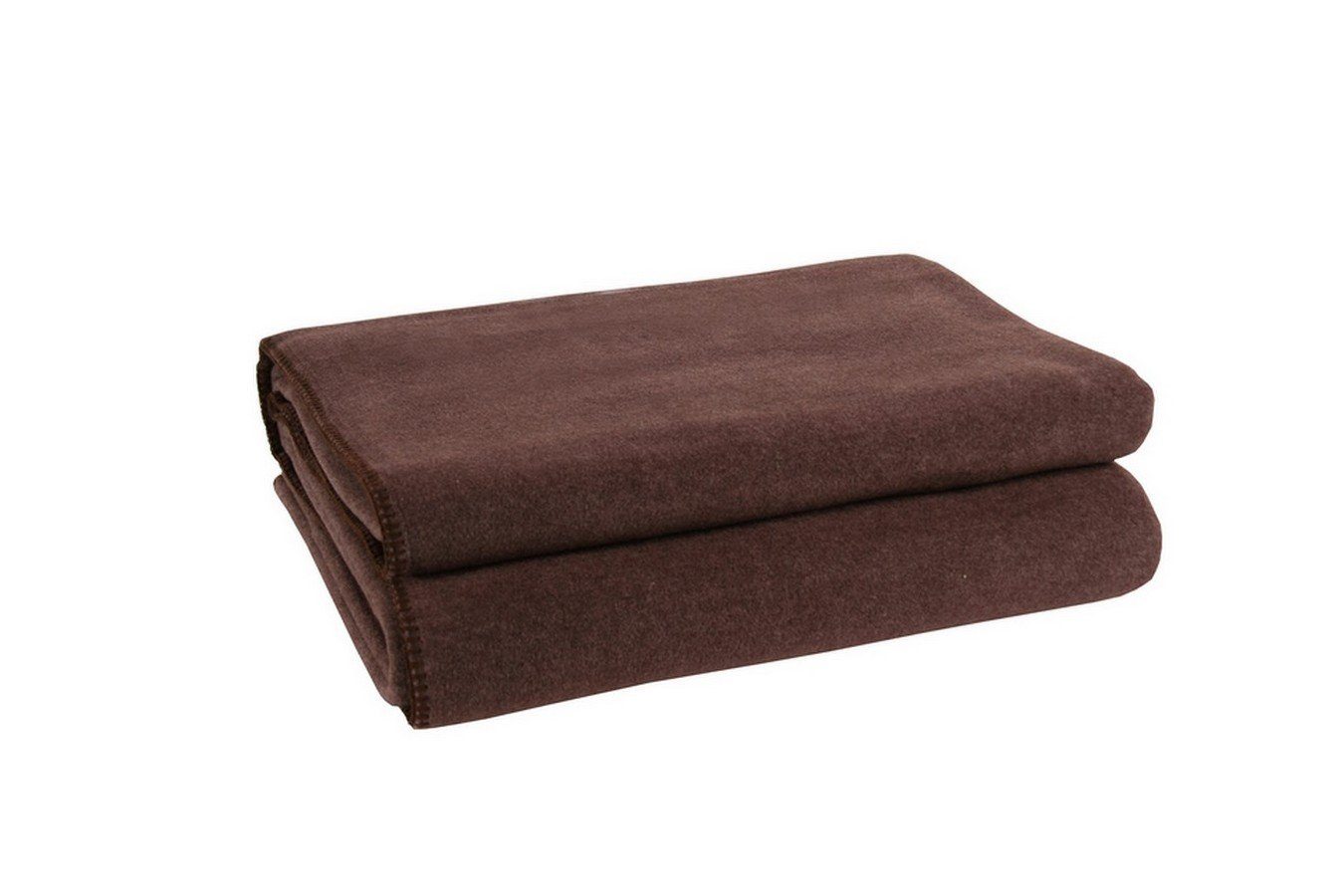 Plaid Soft-Fleece Decke 160 x 200 cm dunkelbraun, zoeppritz