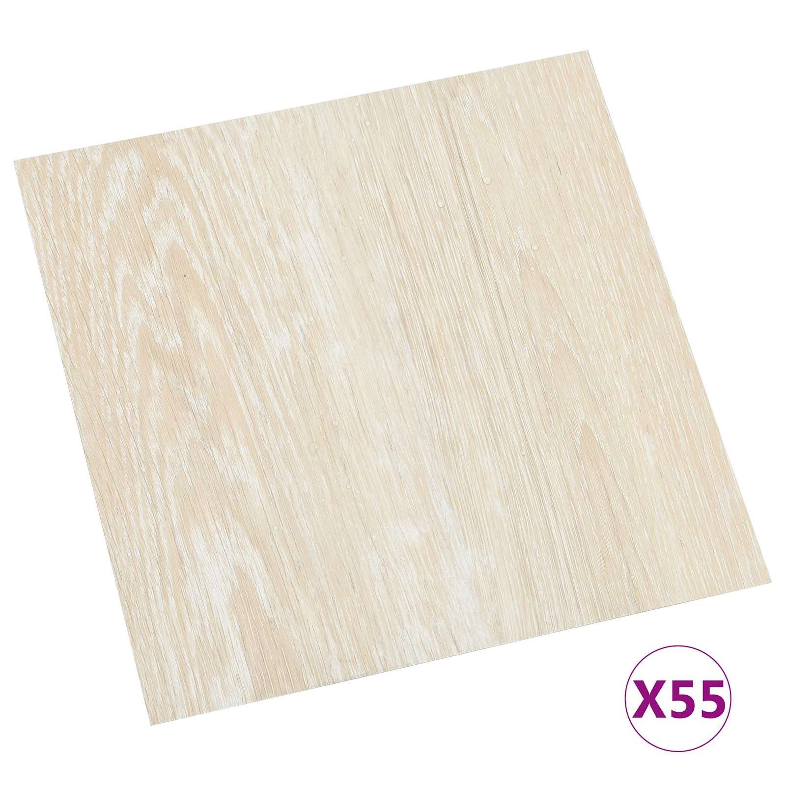 vidaXL Vinyllaminat 5,11 mÂ² Vinyllaminat selbstklebend Laminatboden Bodenbelag 55 Stück b