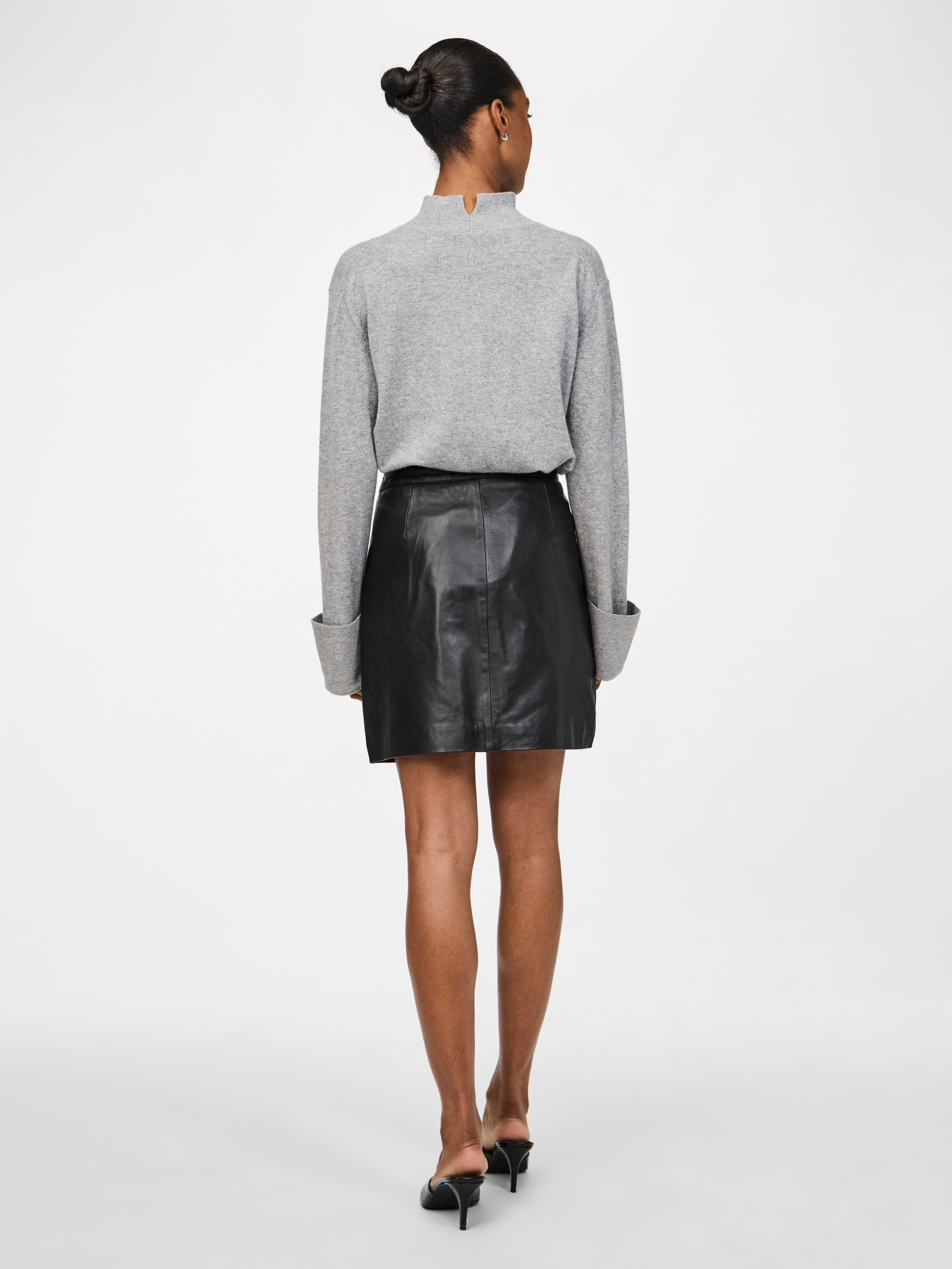 Y.A.S Lederrock YASLYMA HMW LEATHER SKIRT NOOS