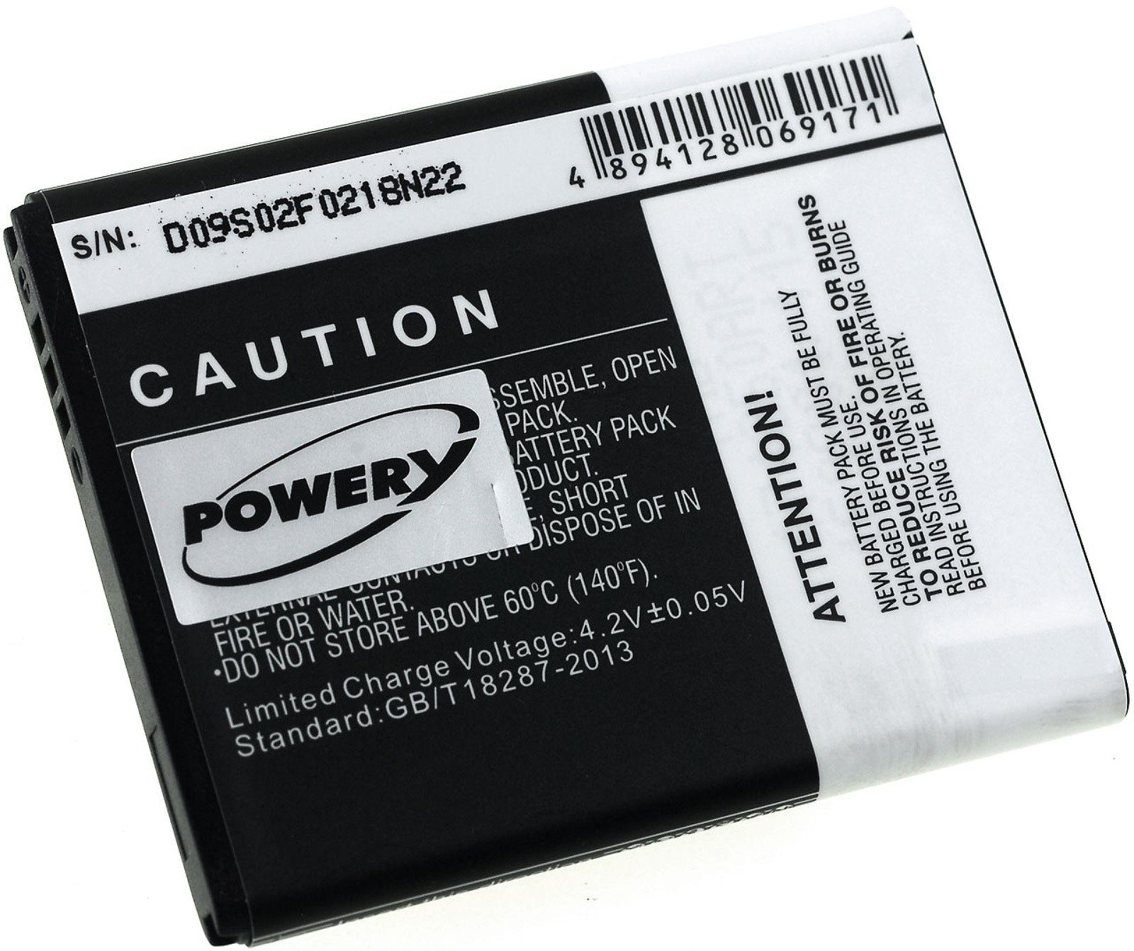 Powery Powerakku für Smartphone Samsung GT-S5570 Smartphone-Akku 1300 mAh (3.7 V)