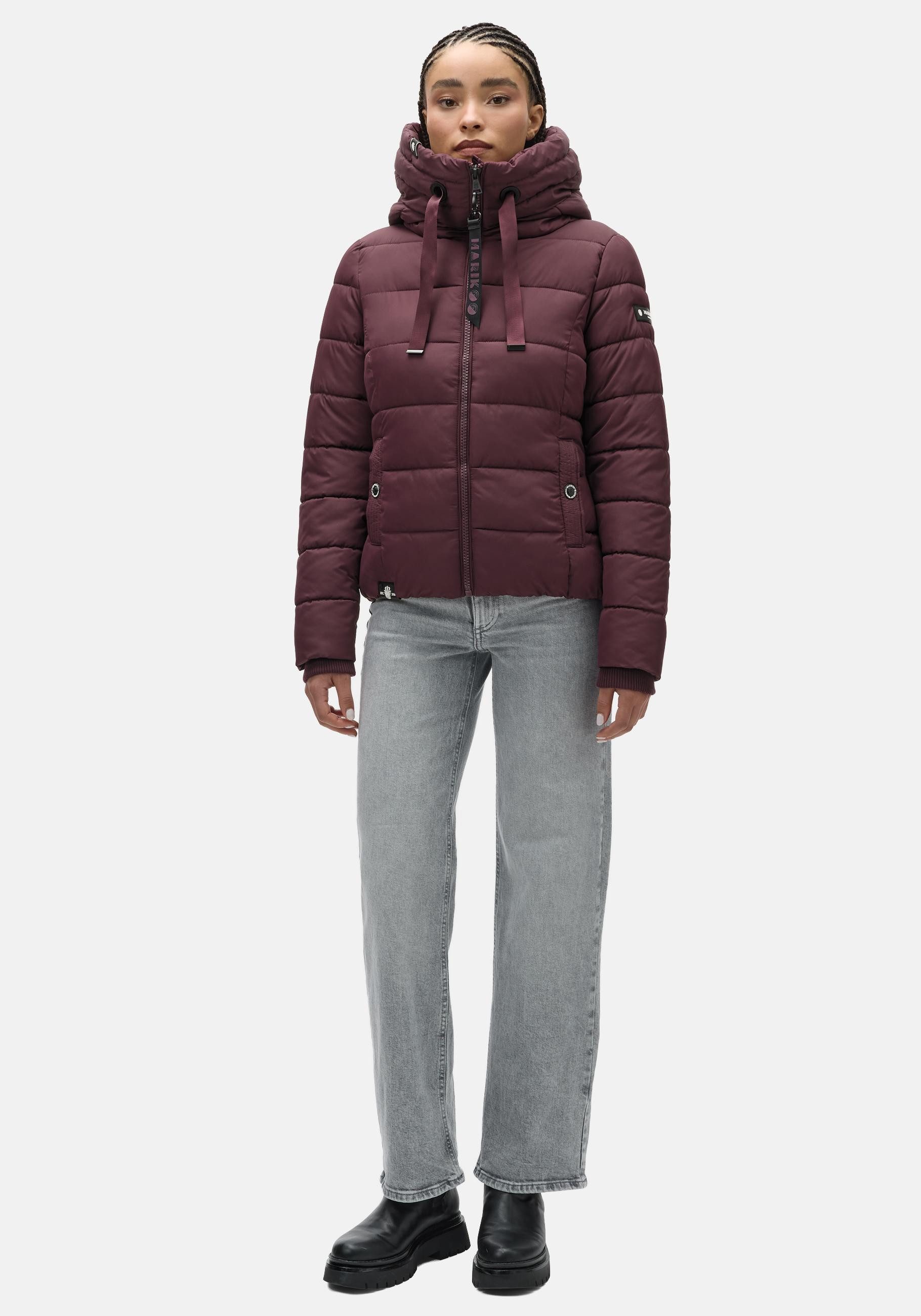 Marikoo Steppjacke Amayaa-1 Gesteppte Damen Jacke mit großer Kapuze