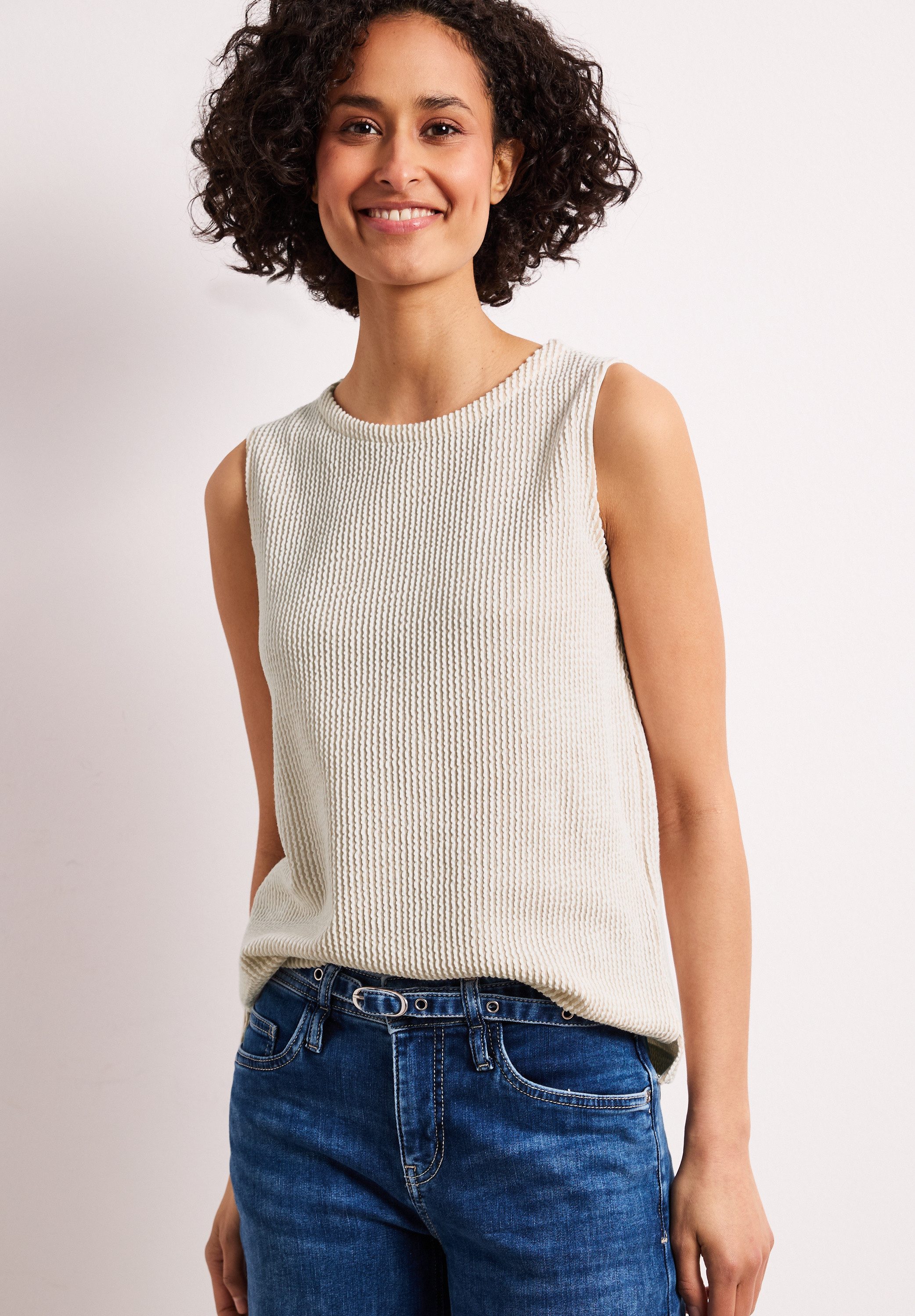 STREET ONE Ripptanktop im soften Baumwoll-Mix