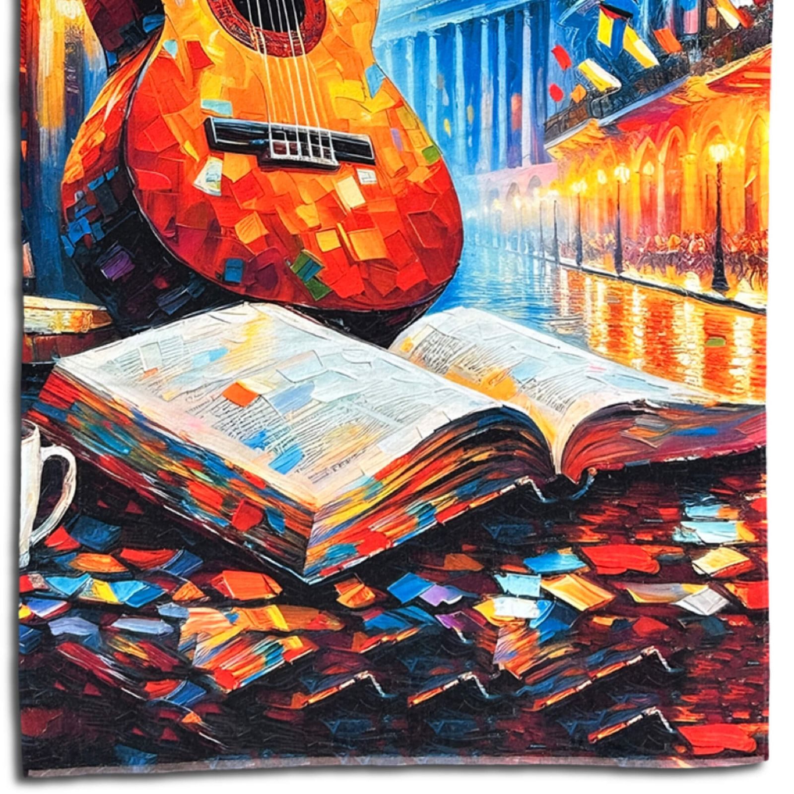 ESPiCO Strandtuch Capitol Gitarre, Frottee-Velour (1-St), Havanna, Buch, Cuba, Musik