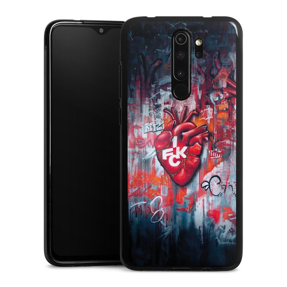 DeinDesign Handyhülle 1. FCK Herz 1. FC Kaiserslautern 1.FCK Herz, Xiaomi Redmi Note 8 Pro Silikon Hülle Bumper Case Handy Schutzhülle