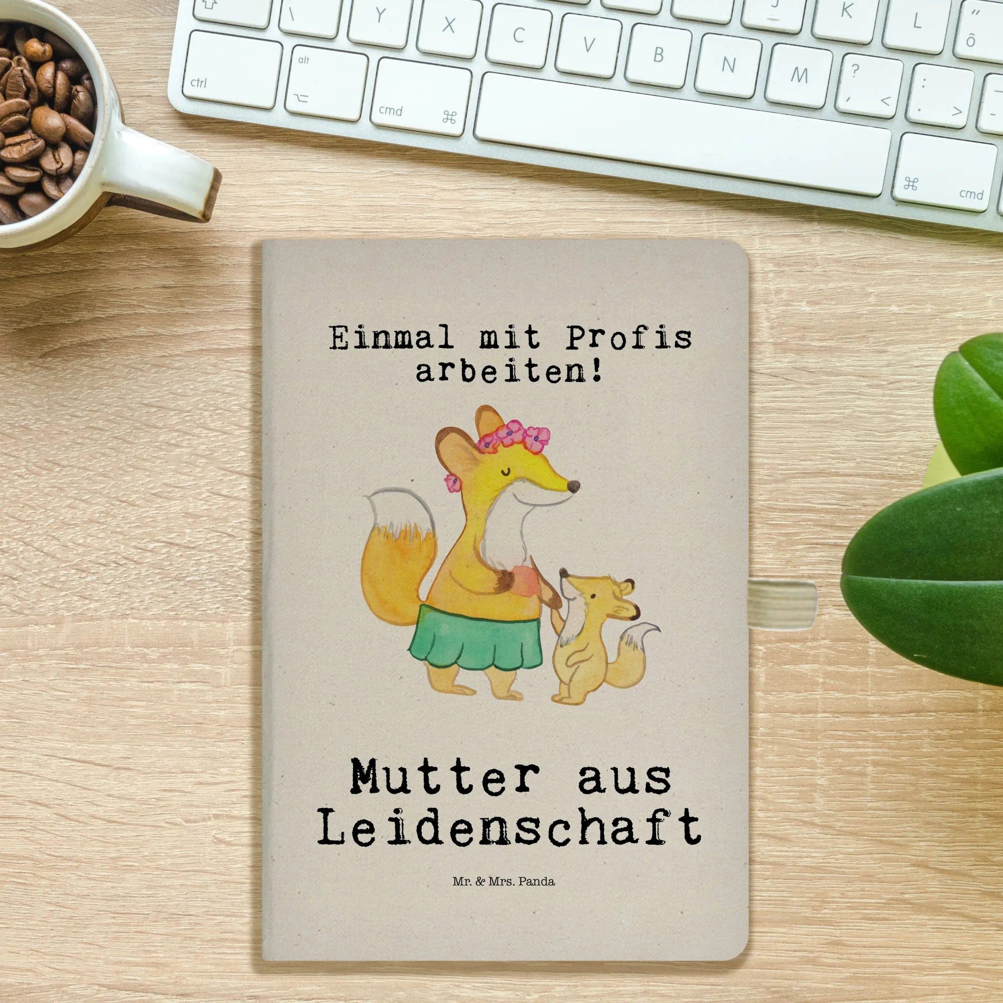 Thumbnail - Mr. & Mrs. Panda Notizbuch Mutter Leidenschaft - Transparent - Geschenk, Jubiläum, A5 Notizbuch Mr. & Mrs. Panda, Inspir...