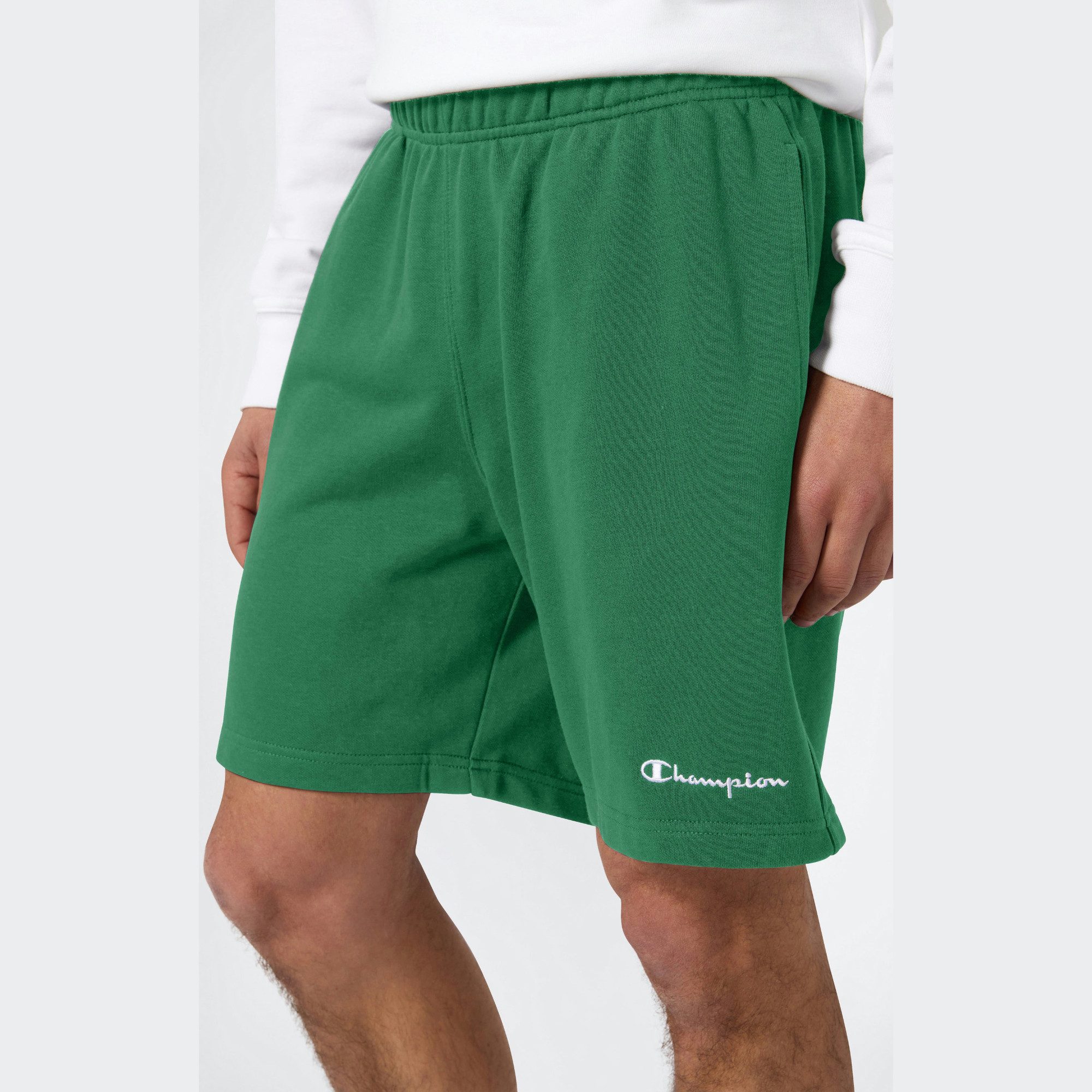 Champion Sweatshorts Leichte Herren-Shorts 7\" Icons - Grün
