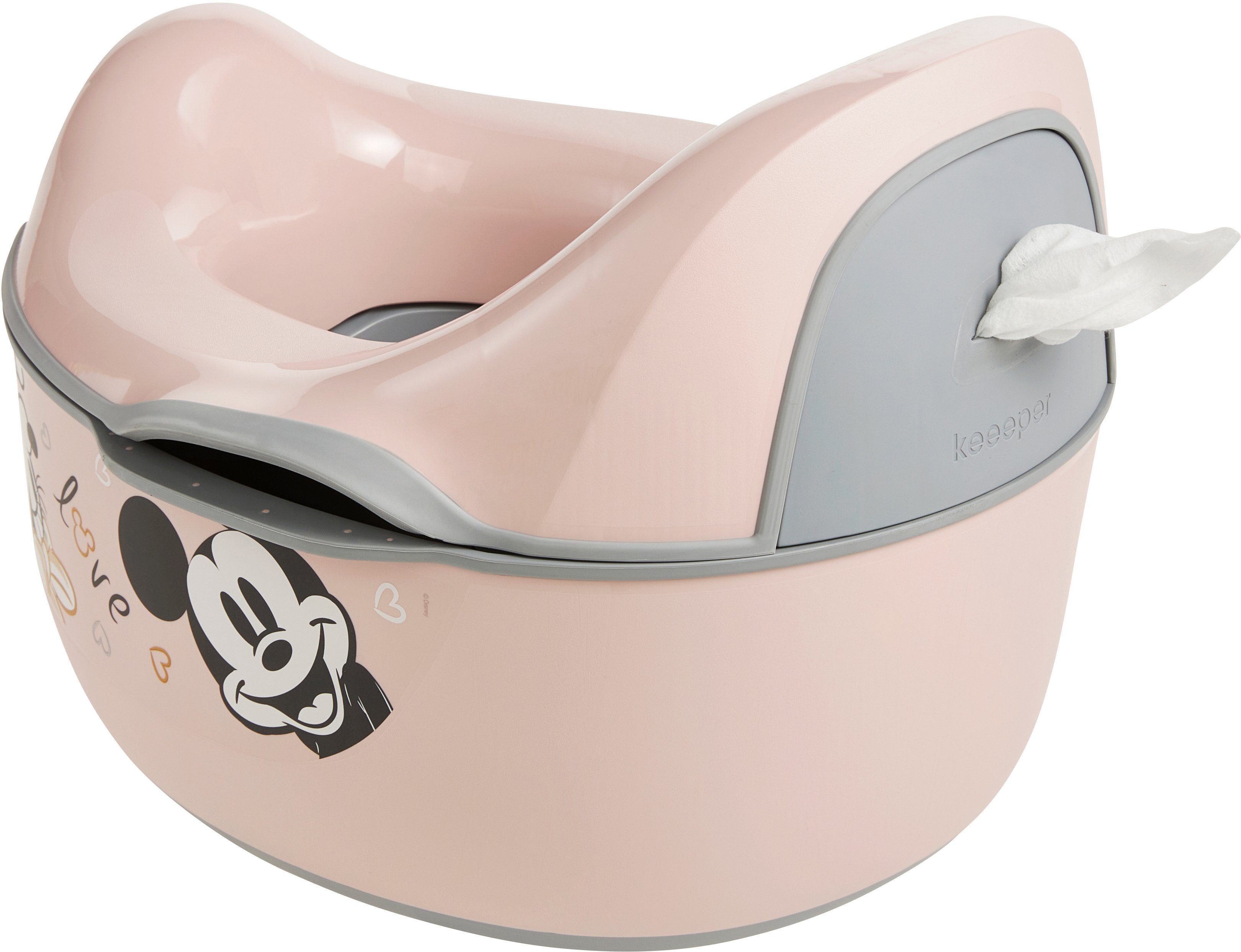 keeeper Toilettentrainer kasimir babytopf deluxe pink, Rosa Made - schützt minnie 4in1, - Wald nordic FSC® weltweit Europe, in