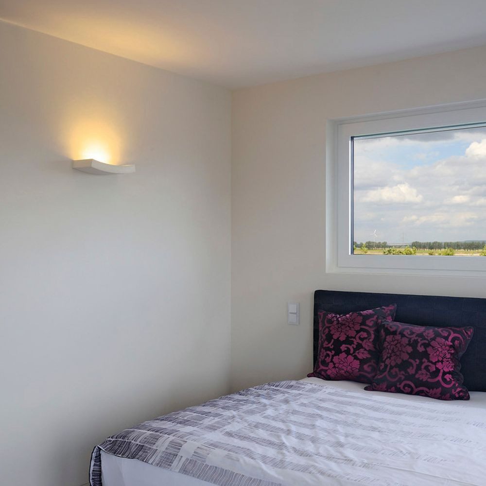 SLV Wandleuchte Wandleuchte, GL 102 CURVE, weisser Gips, R7s 78mm, max. 100W