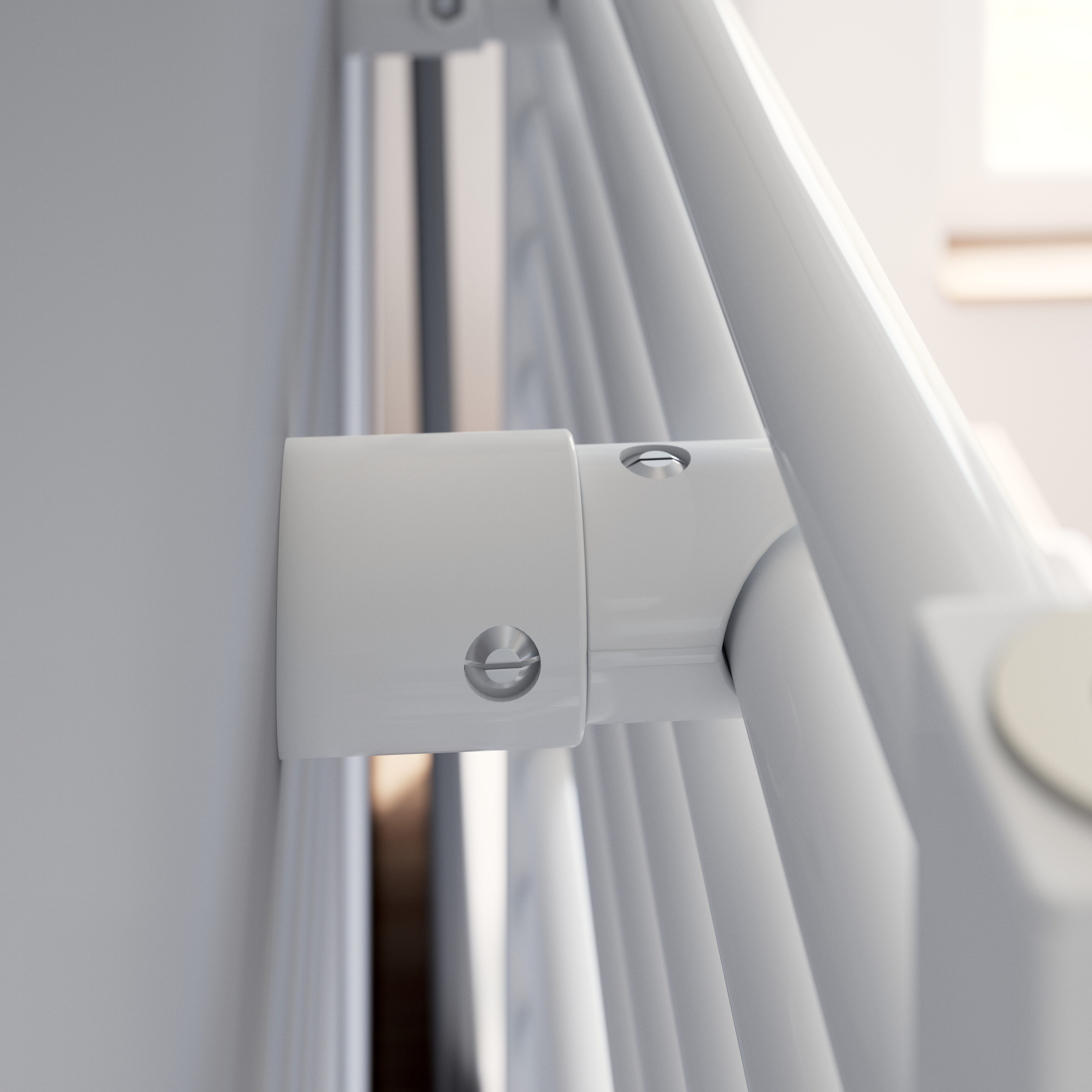 Schulte Badheizkörper Turbo Design-Heizkörper, 70x50 cm, Anschluss unten, Weiß, 312 Watt, Handtuchwärmer – Bild 4 von 5