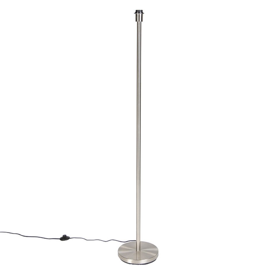 Qazqa Stehlampe Simplo, ohne Leuchtmittel, E27, Stahl, Modern, Stahl, 1-fla günstig online kaufen