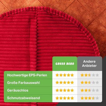 Green Bean Pouf Pouf Cord 45 x 25 cm, Indoor Sitzhocker Sitzkissen Sitzhocker Relax-Sessel