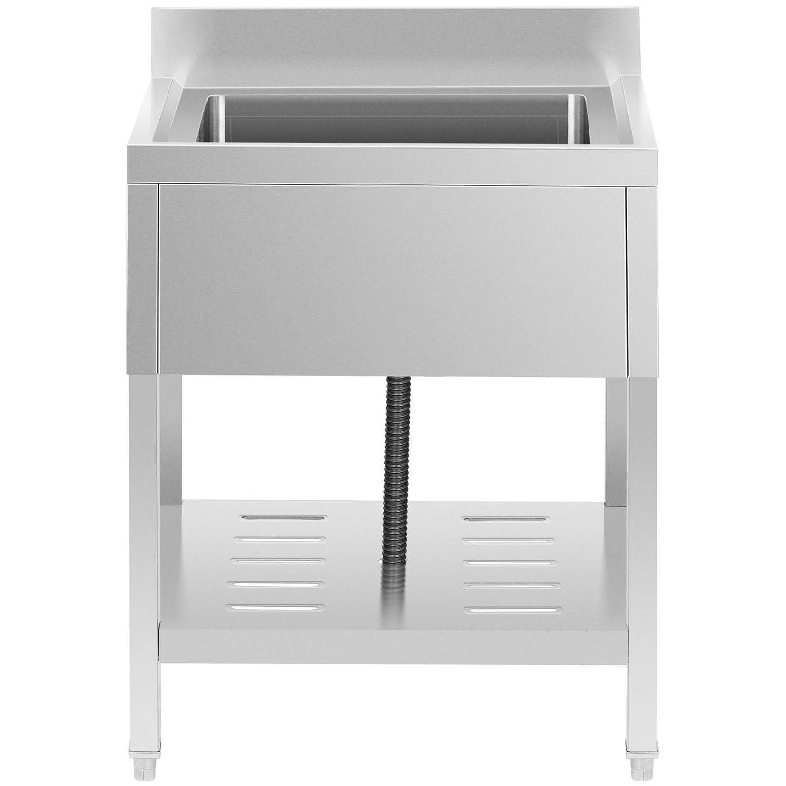 Royal Catering Spülenschrank Spültisch 70 x 70 cm Spülbecken Edelstahlspüle Gastrospüle mit Regal verschiedene Größen – Bild 5 von 5