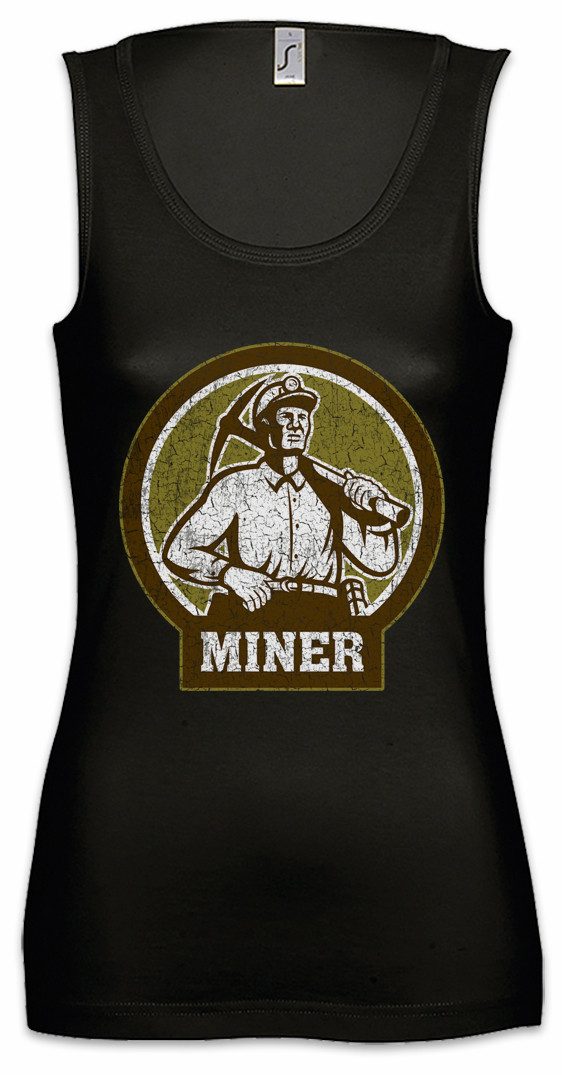 Tanktop Miner VII Ärmelloses Damen T-Shirt Bergarbeiter Bergmann Kumpel Mine
