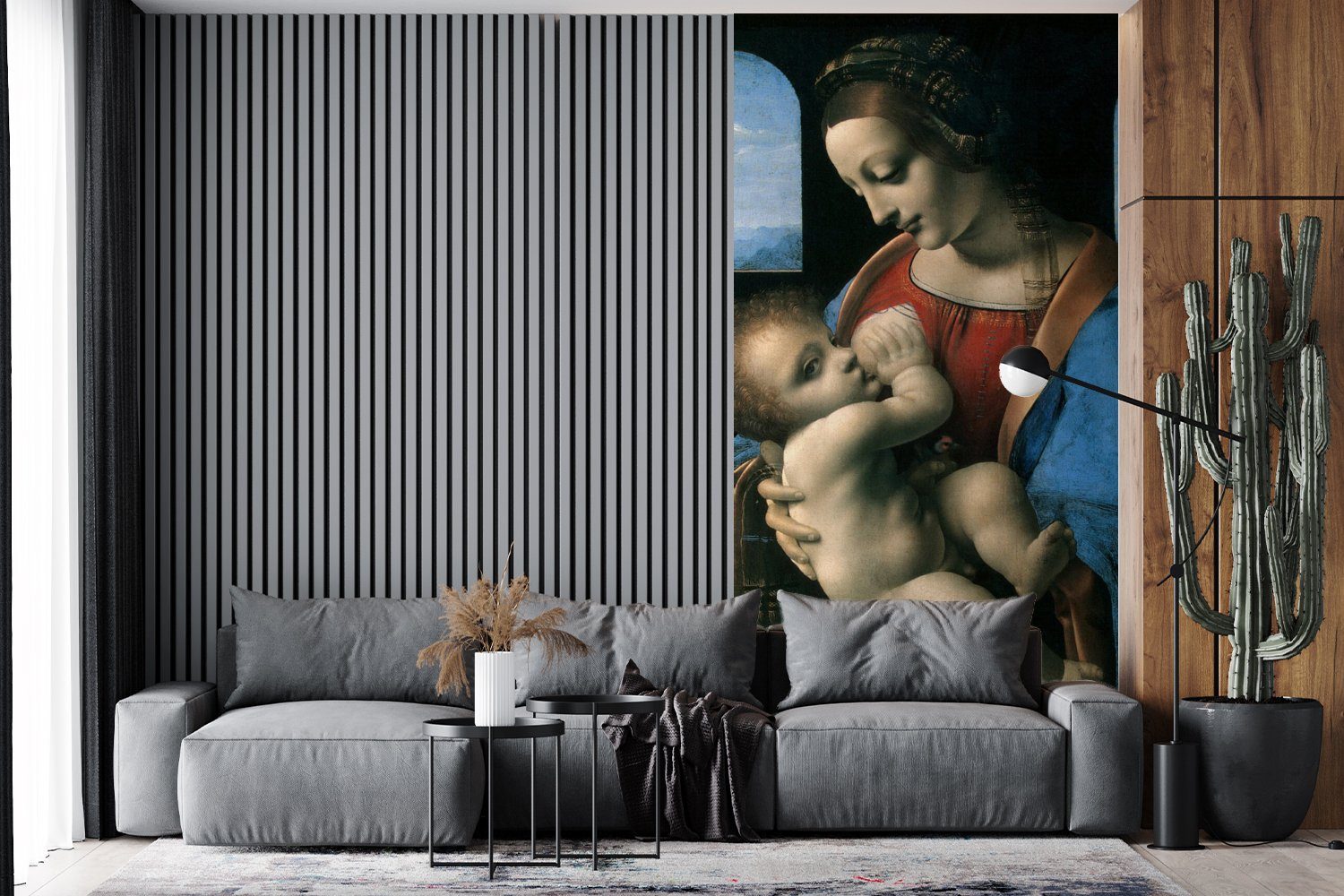 Vinci, (2 Die Fototapete da Jungfrau St), Fototapete Schlafzimmer Vliestapete Matt, Maria bedruckt, für Leonardo Küche, MuchoWow Wohnzimmer -