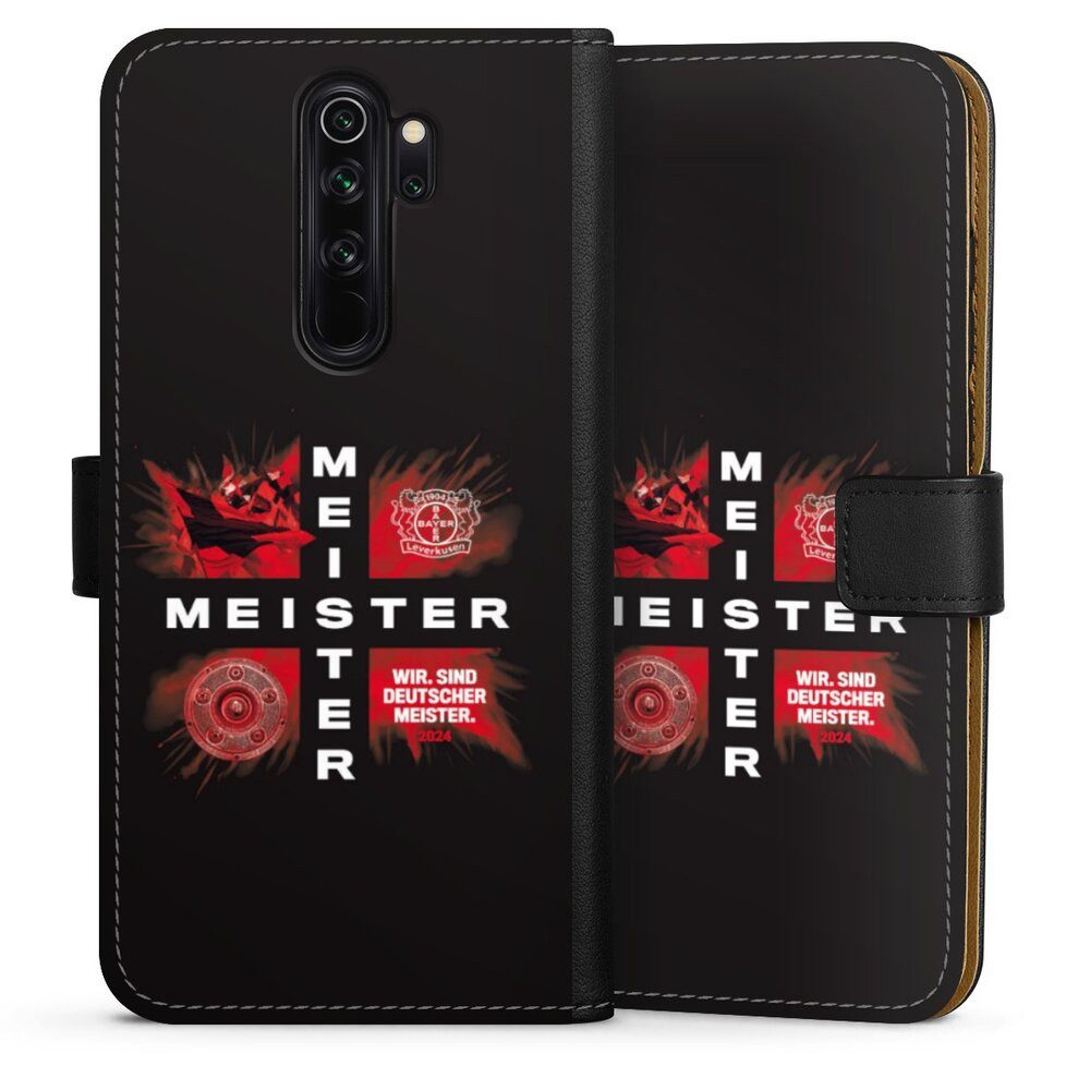 DeinDesign Handyhülle Bayer 04 Leverkusen Meister Offizielles Lizenzprodukt, Xiaomi Redmi Note 8 Pro Hülle Handy Flip Case Wallet Cover