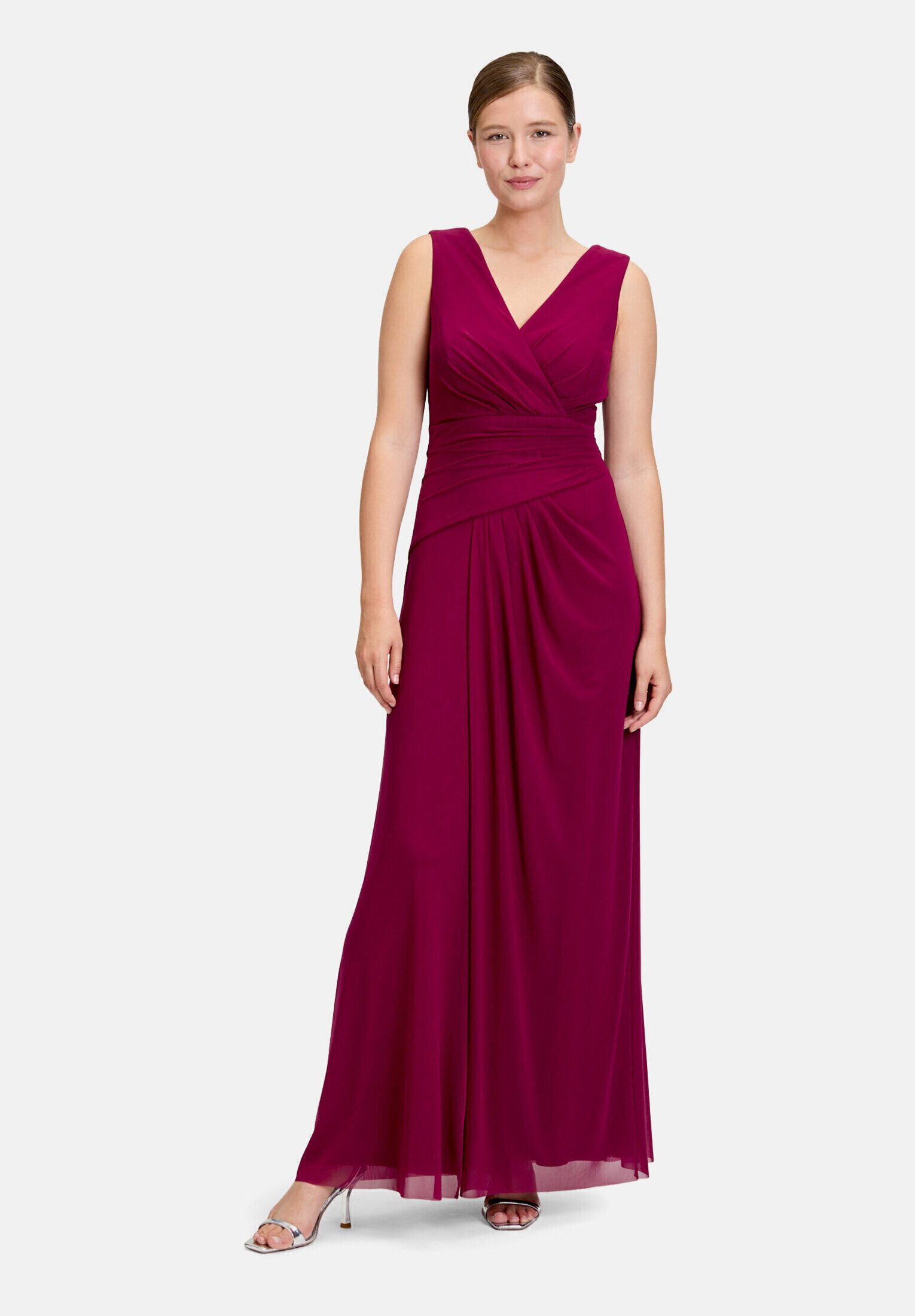 Vera Mont Abendkleid Damen mit V-Ausschnitt Falten