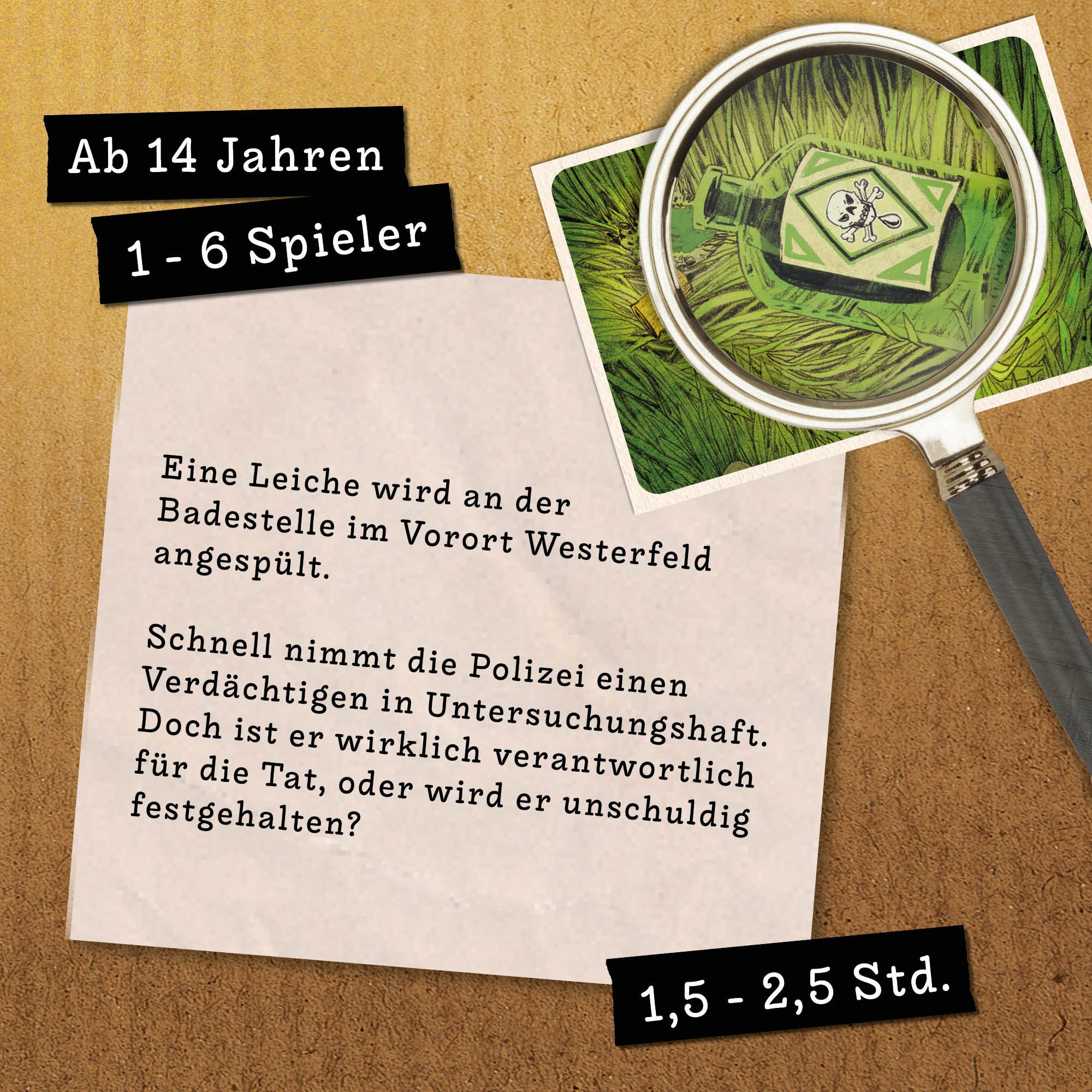 Hidden Games Tatort Spiel Grünes Gift, Krimispiel, Made in Germany