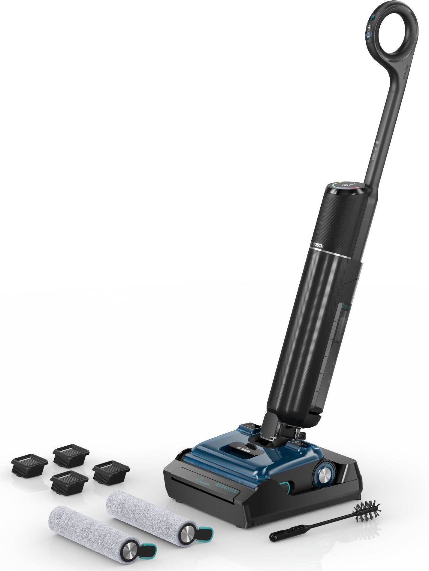 BOSCH Nass-Trocken-Sauger BHF61BX, 24.000 Pa Saugkraft, Saugen & Wischen in einem, Anti-Haarverwicklung