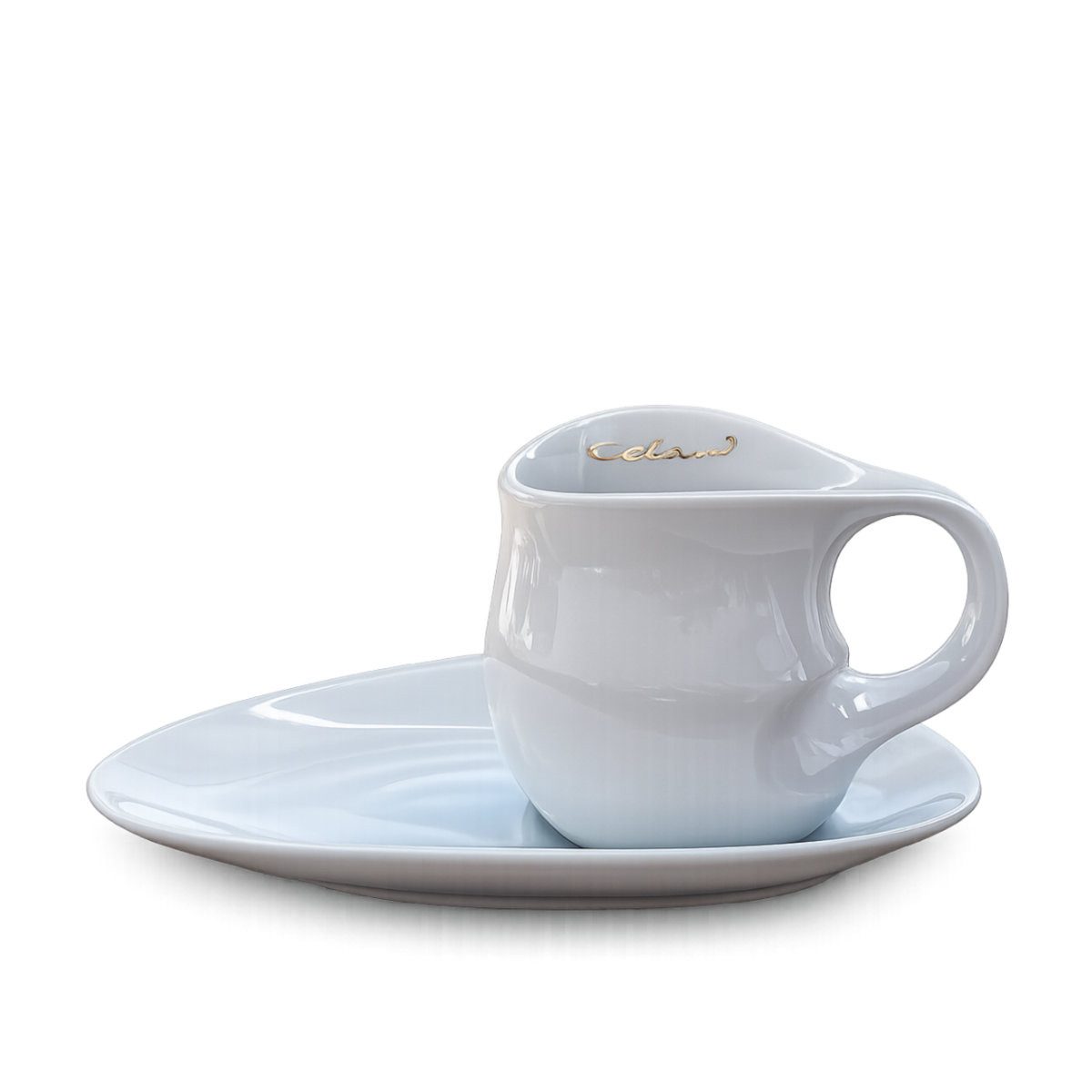 Luigi Colani Cappuccinotasse Ab ovo Black & White, Porzellan, 2-tlg.