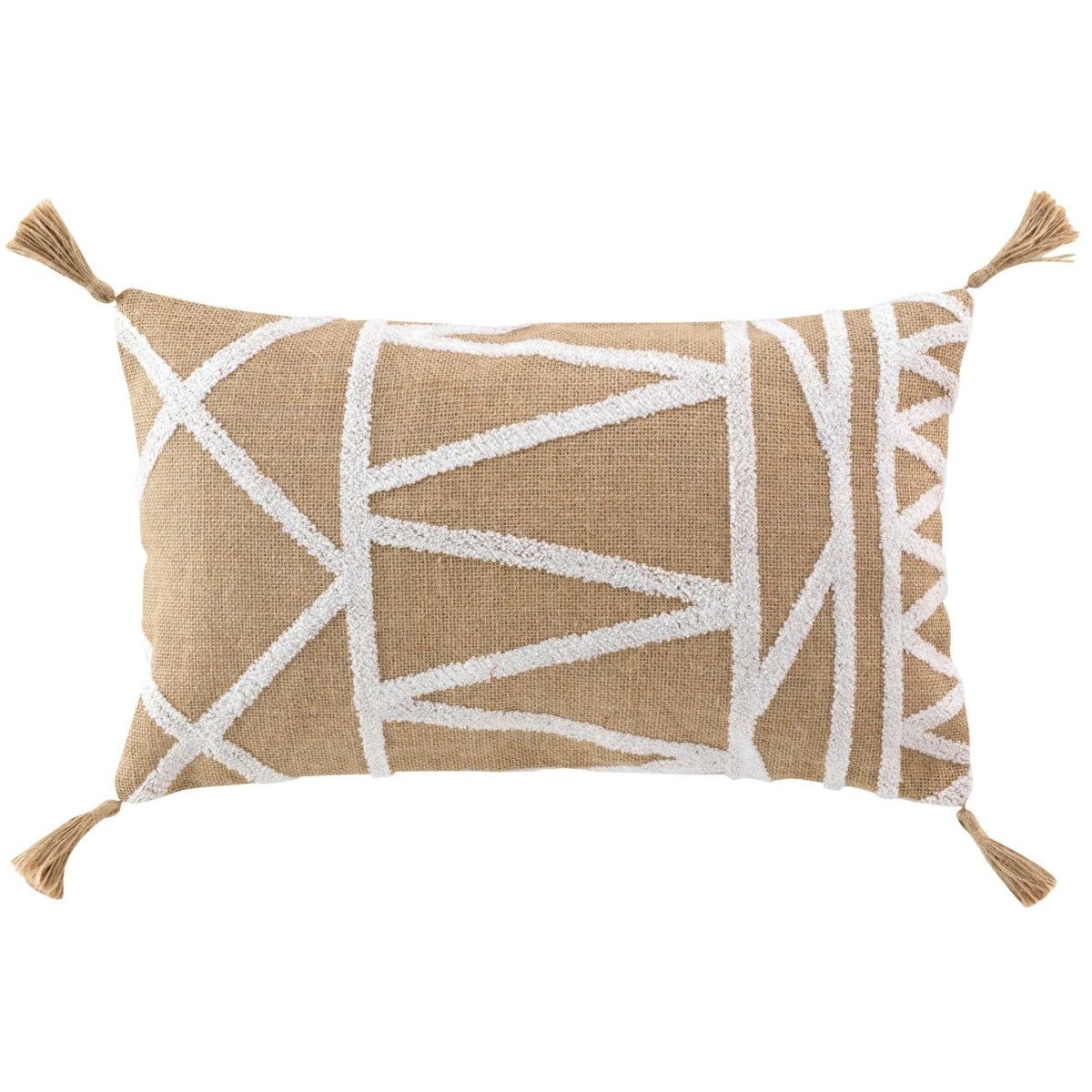 Macosa Home Dekokissen Kissen Jute Baumwolle vers. Designs 45 x 45 cm od. 30 x 50 cm, Sofakissen mit Reißverschluss inkl. Füllung