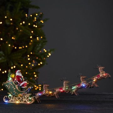 STAR TRADING LED Dekolicht Deerville, Star Trading Weihnachtsmann Figur LED Rentier Weihnachtsdeko Weihn