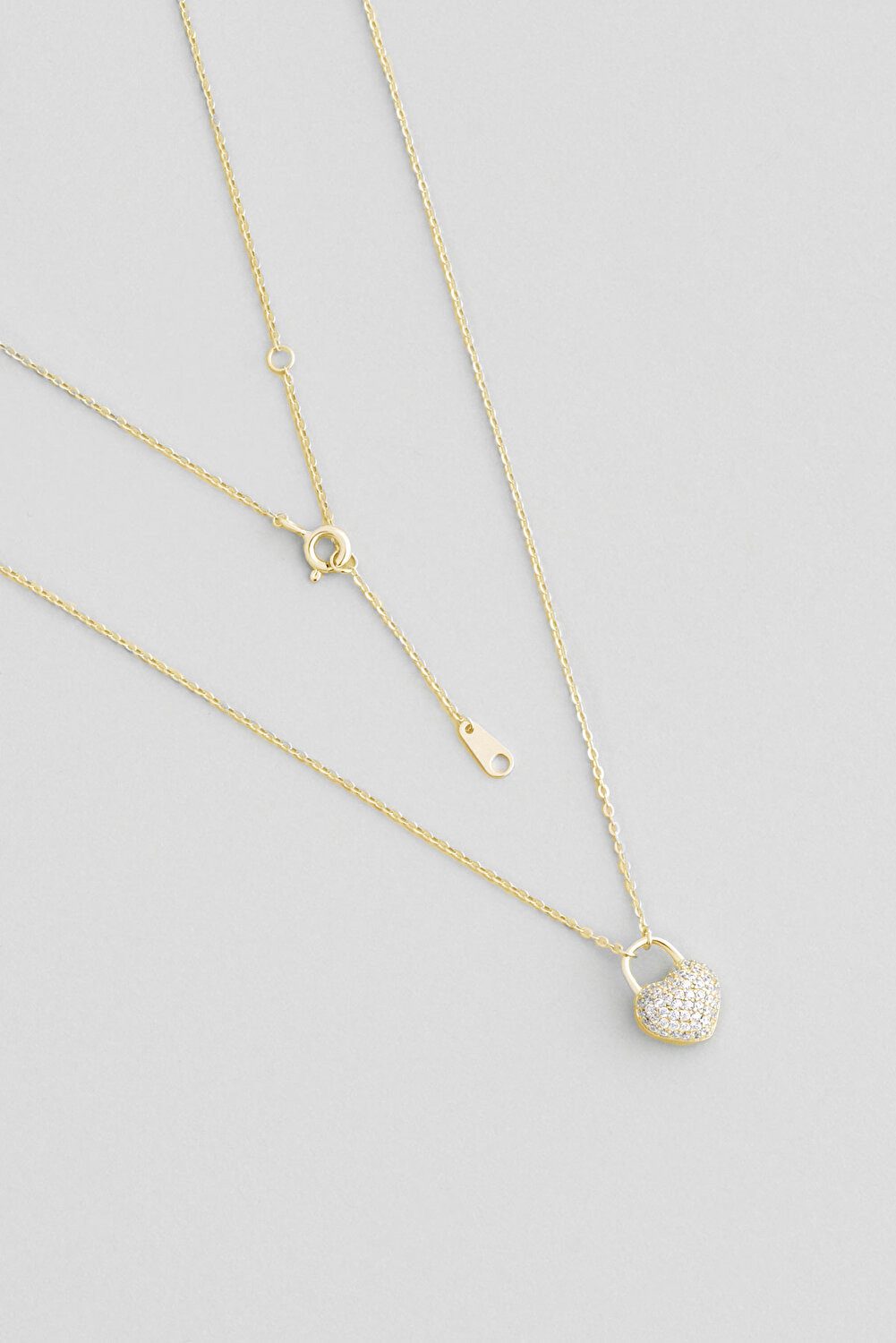 So CHIC... Kette mit Einhänger Love Lock 18K vergoldete Silberkette