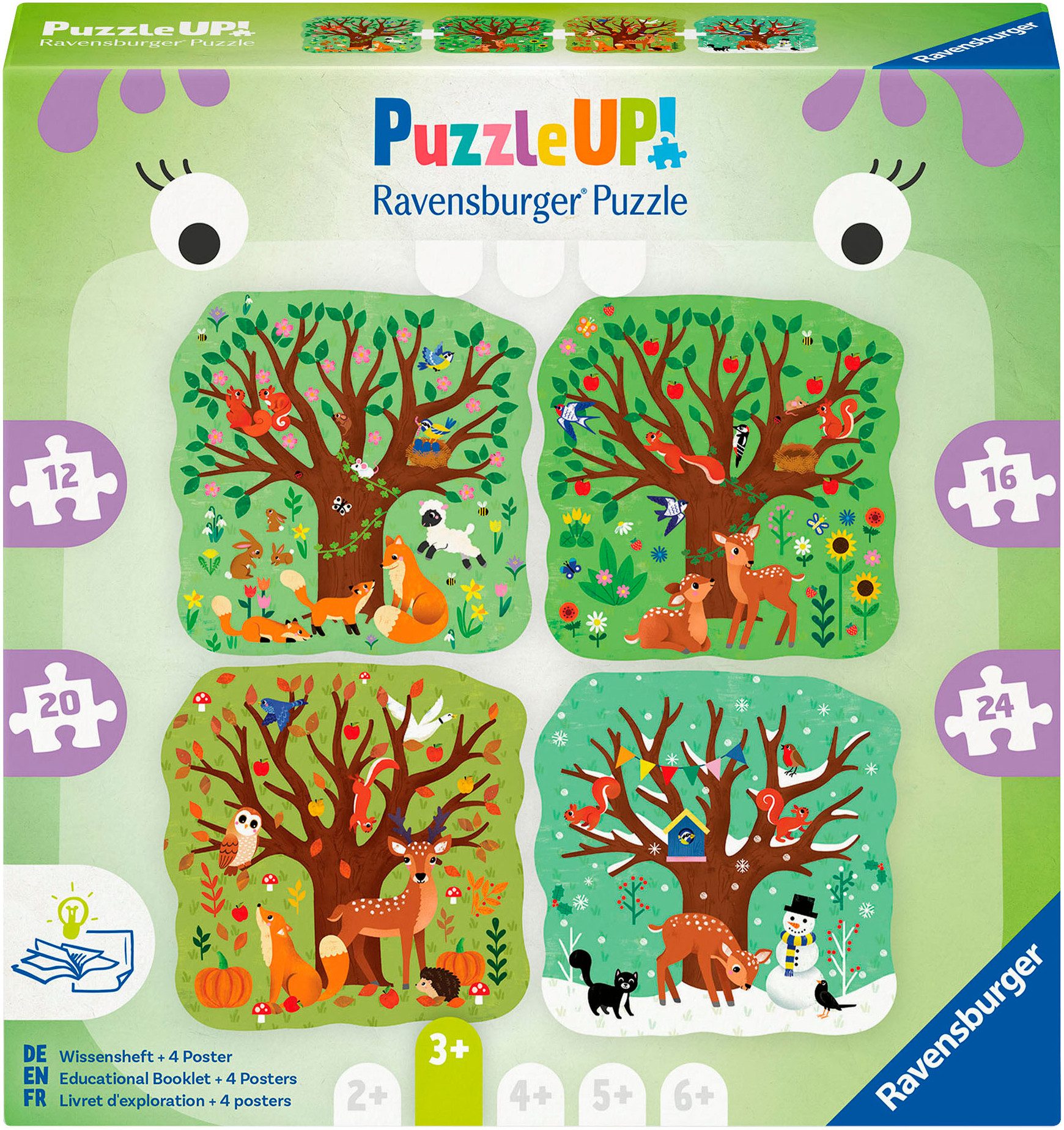 Ravensburger Puzzle PuzzleUP!, Vier Jahreszeiten, 72 Puzzleteile, Made in E günstig online kaufen