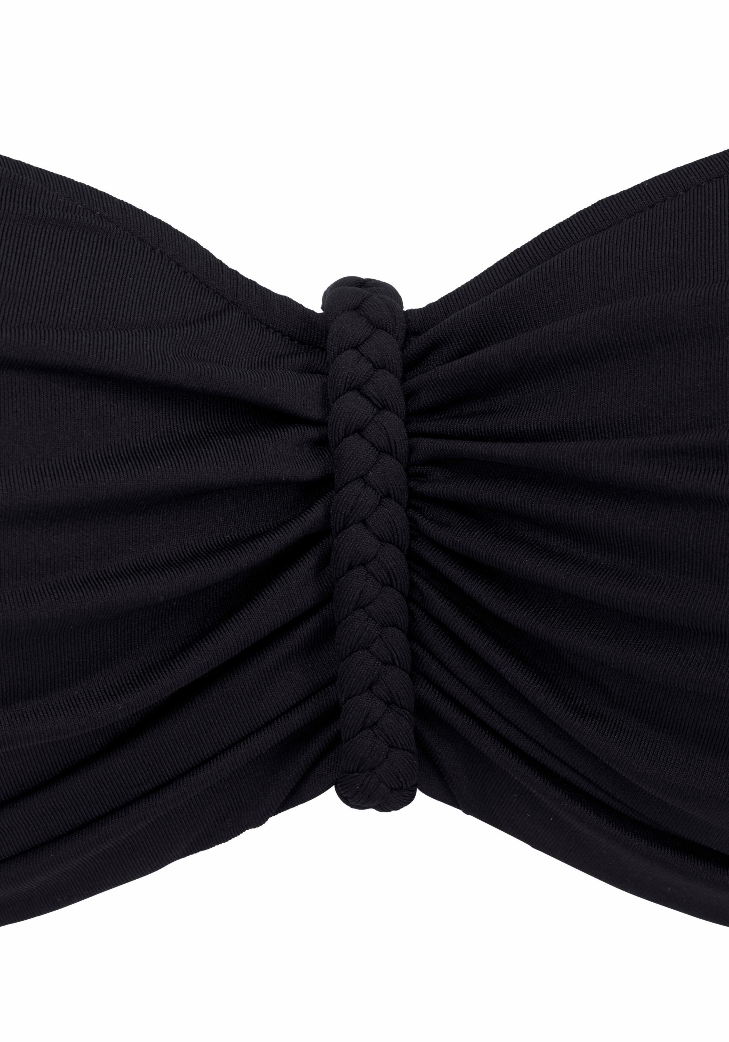 Buffalo Bügel-Bandeau-Bikini-Top Happy, mit geflochtenem Detail