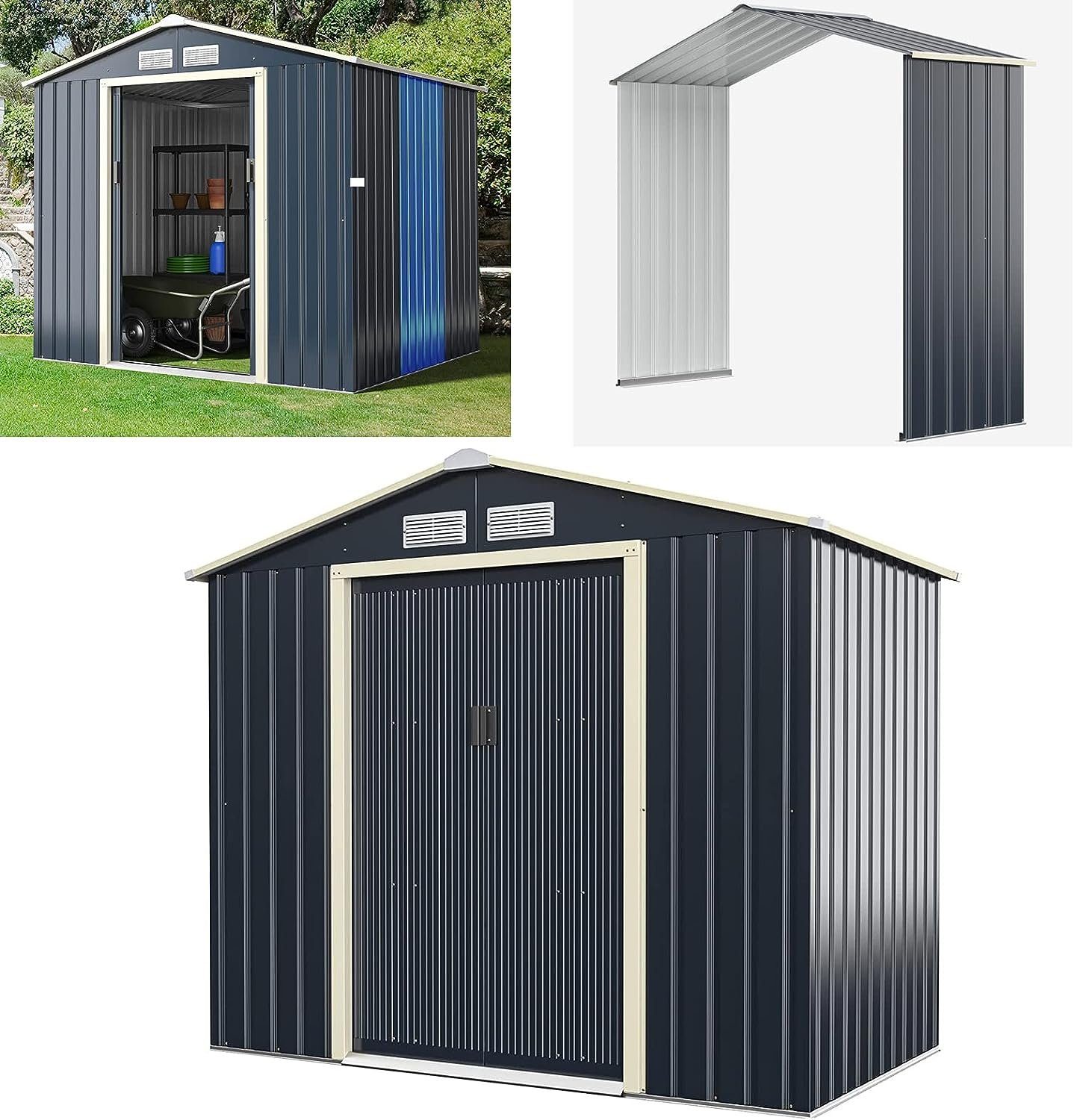 COSTWAY Gerätehaus, BxT: 213x191 cm, Erweitert, mit 4 Luftschlitzen