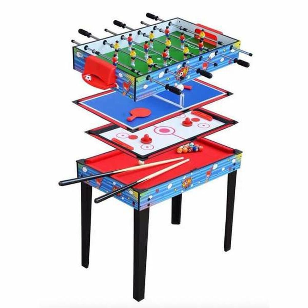 Bigbuy Tischfußballspiel Multispiel-Tisch 4 in 1 94 x 50,5 x 73,5 cm